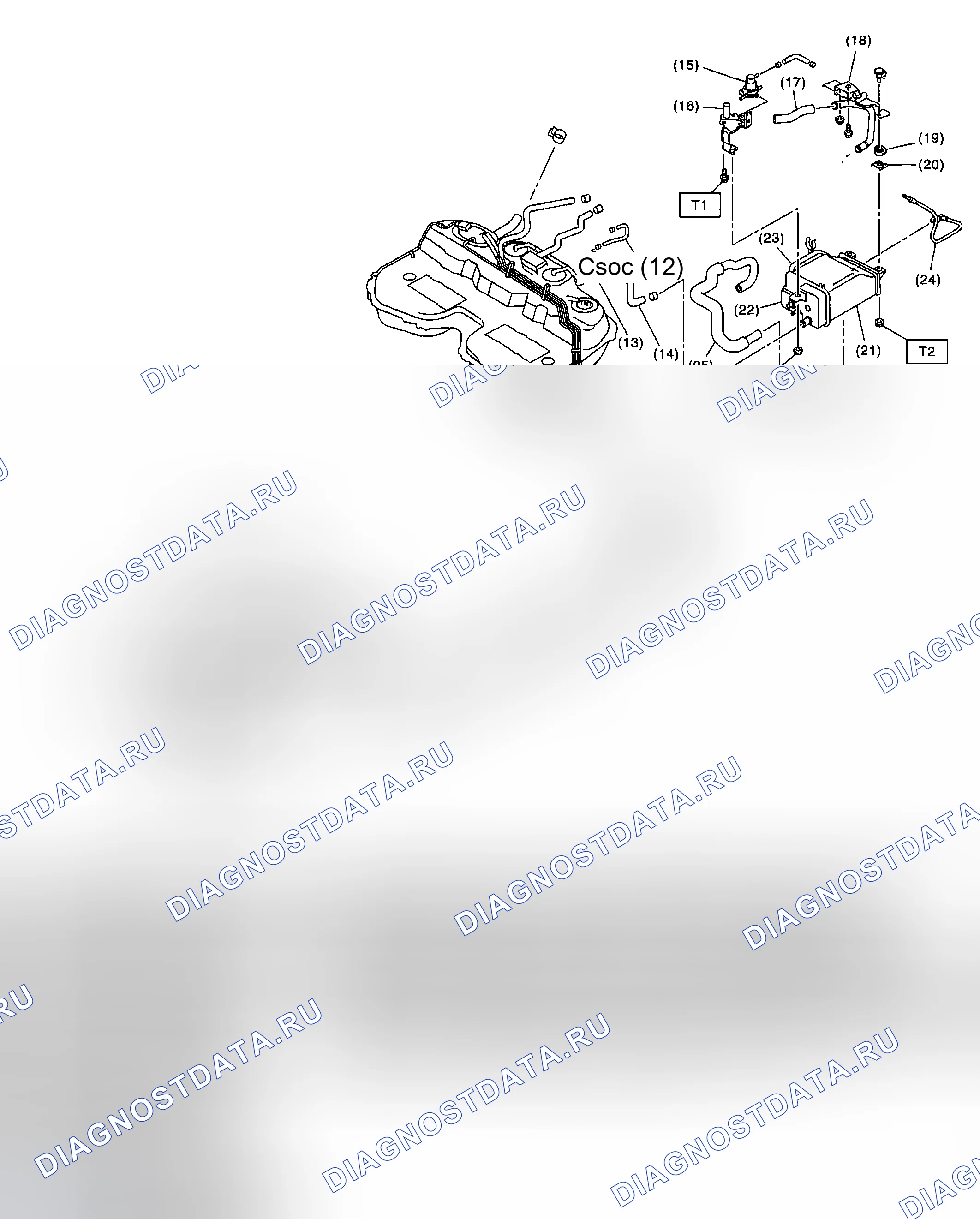 Рис. 254: ТОПЛИВОПРОВОД. Honda WR-V I