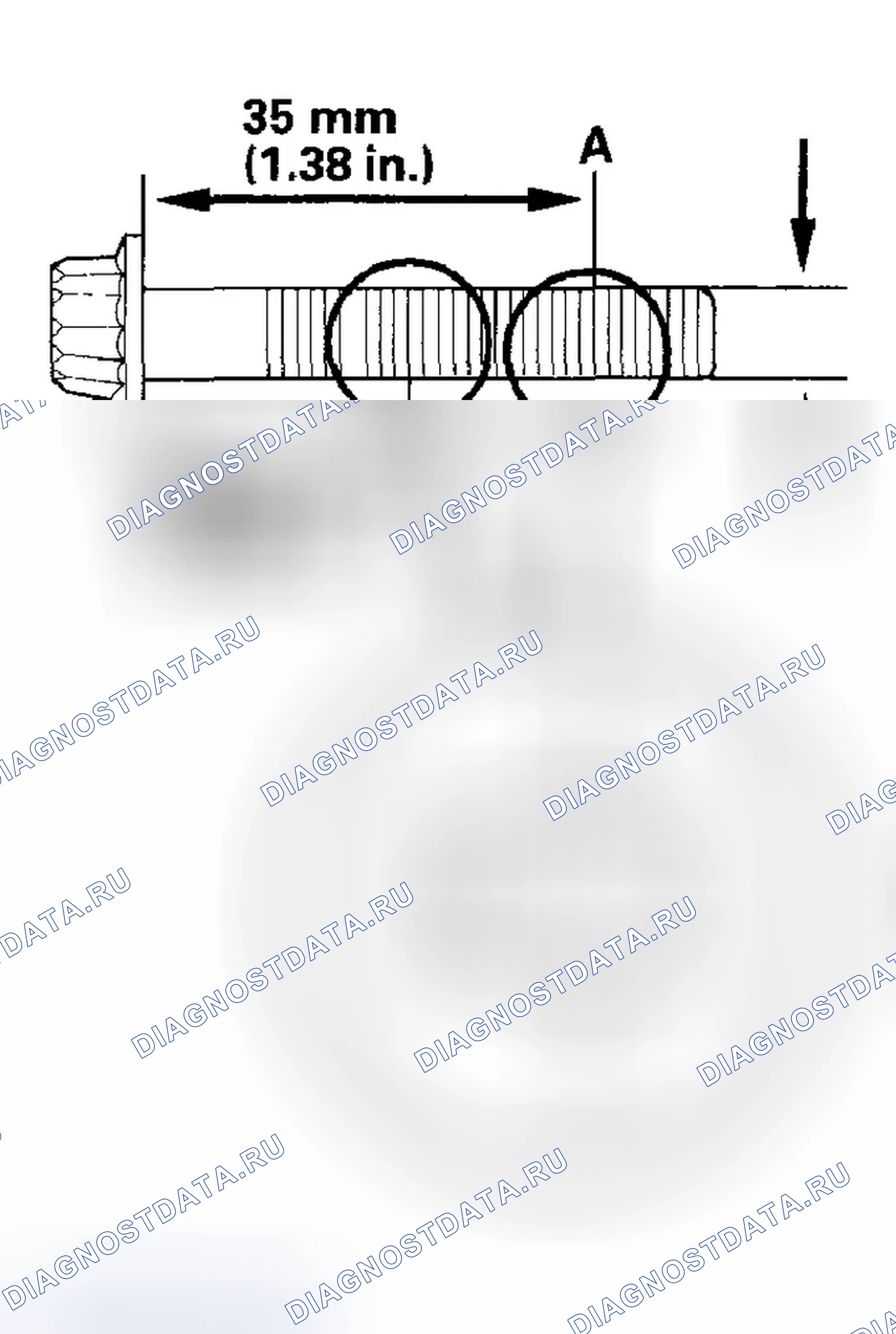 Рис. 230: Проверка болта шатуна. Honda Element I