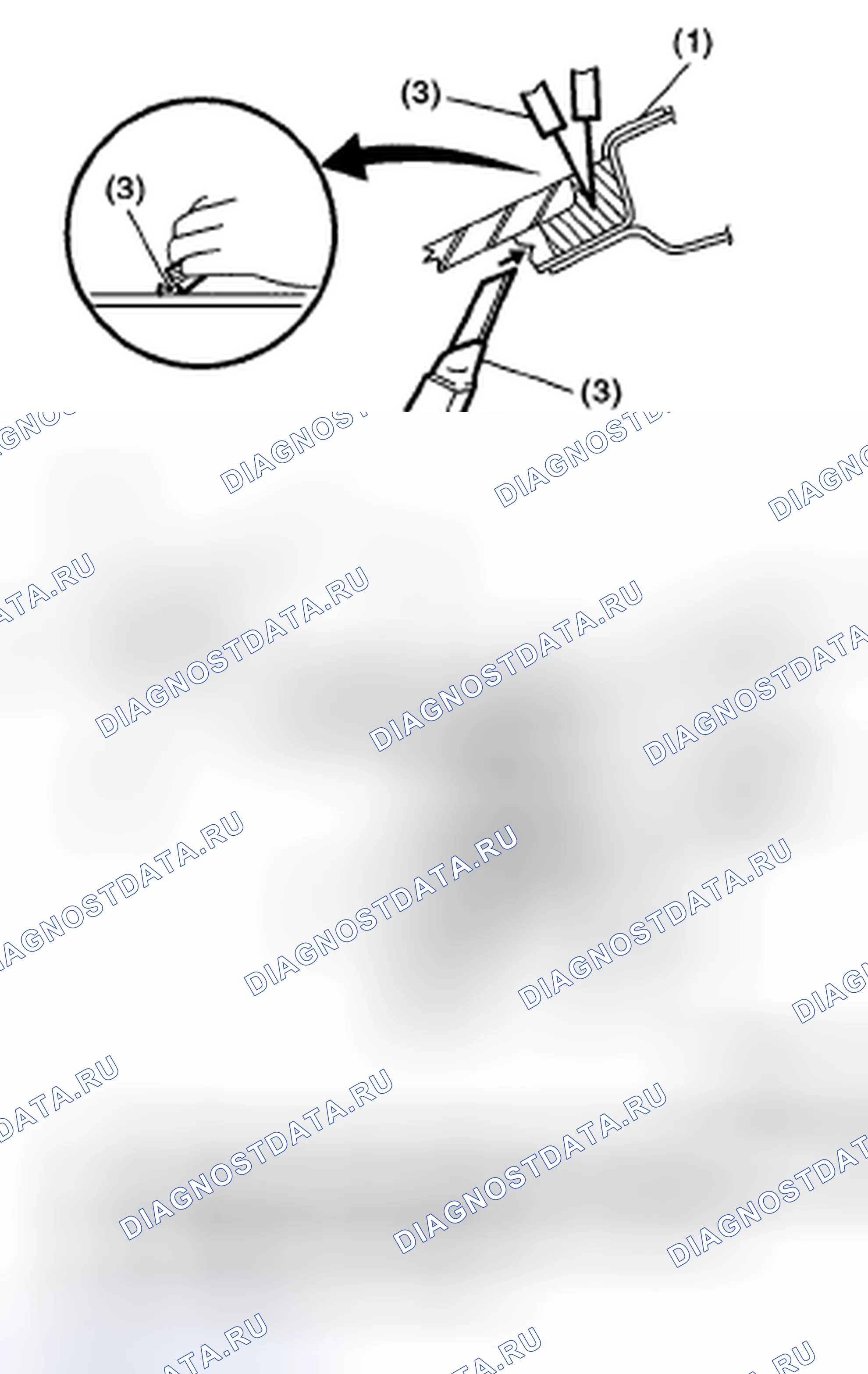 Рис. 20: ПРИ ИСПОЛЬЗОВАНИИ НОЖА ЛОБОВОГО СТЕКЛА. Subaru Impreza WRX GH