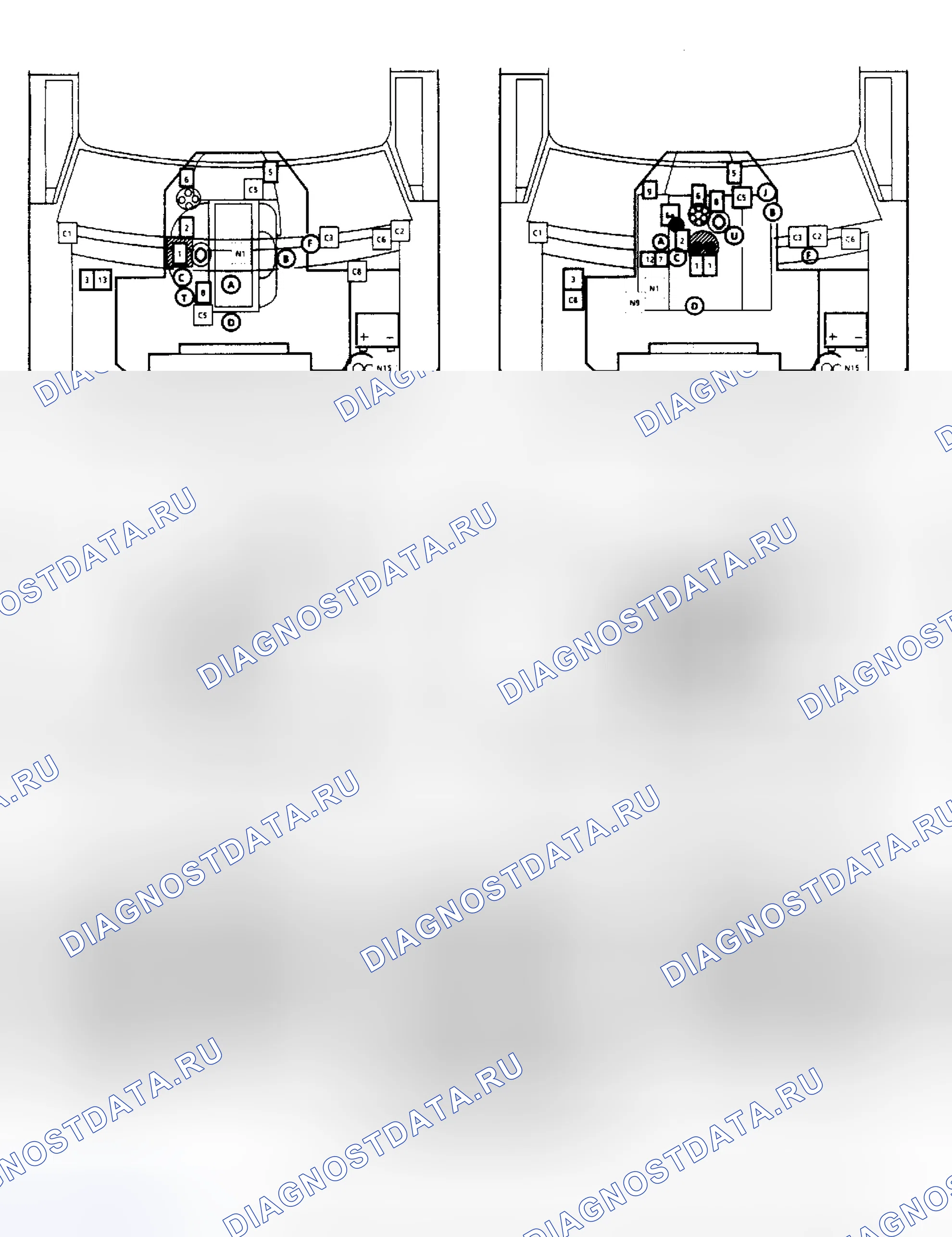 Рис. 19: РАСПОЛОЖЕНИЕ КОМПОНЕНТОВ. Chevrolet Suburban R10 