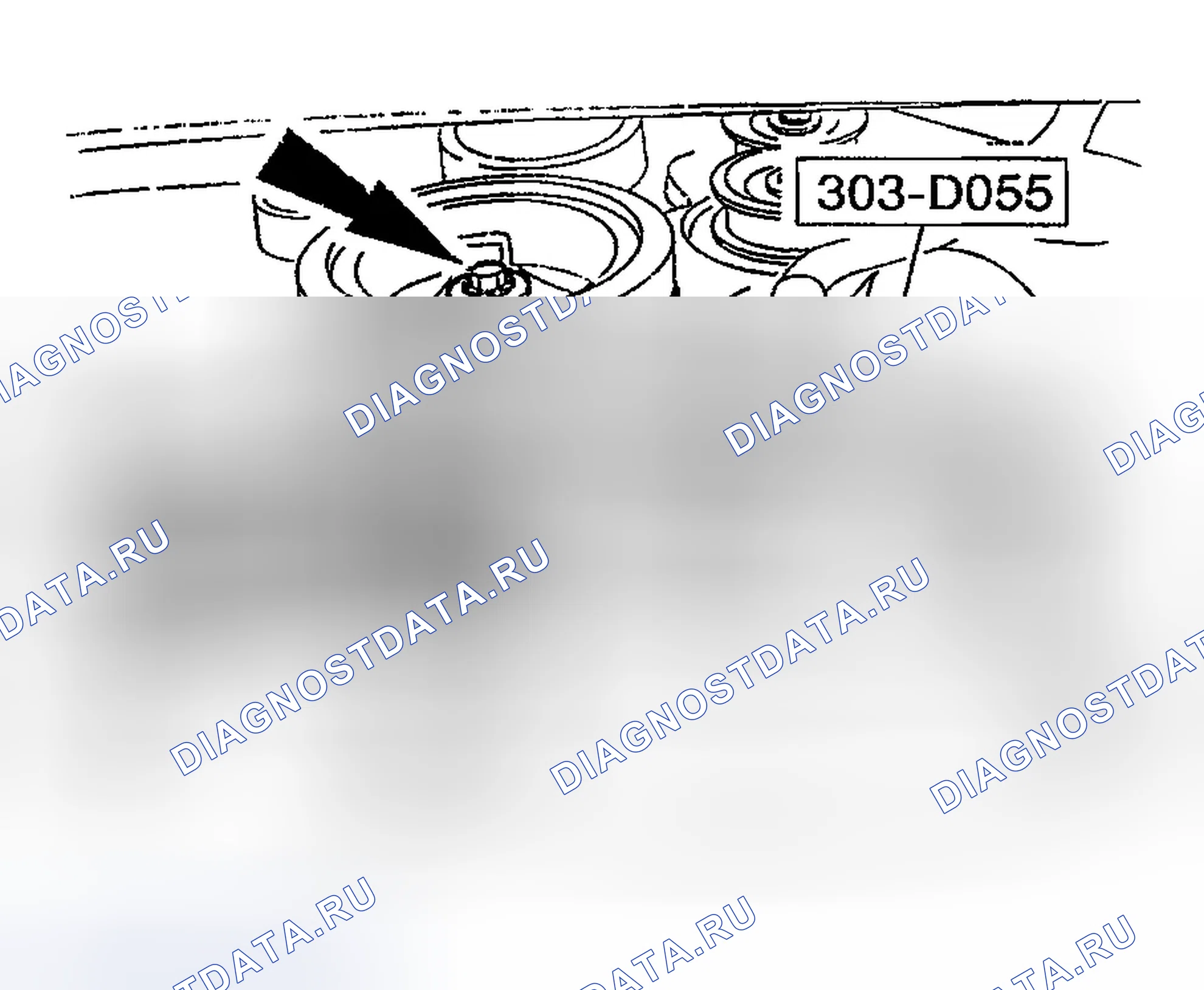 Рис. 498: Позиция 4: Снятие болта шкива коленчатого вала Примечание. Ford Explorer III