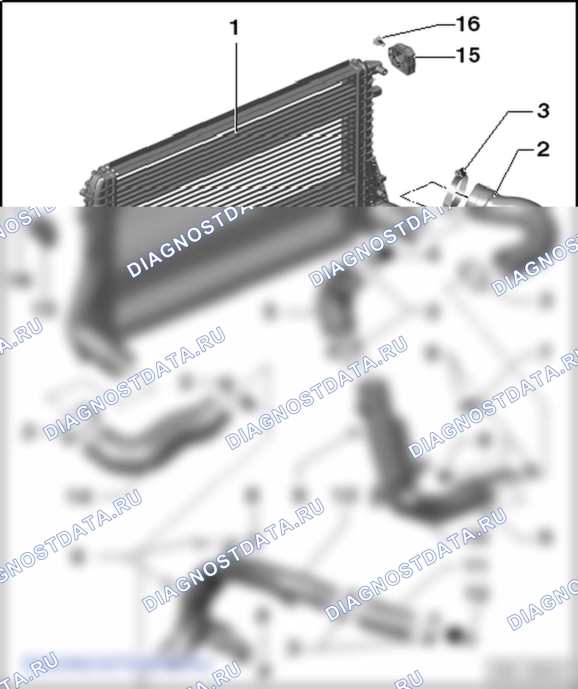 Система наддува (4-цил. дизельный двигатель (1,6 л 4V, TDI Common Rail)). SEAT Altea I