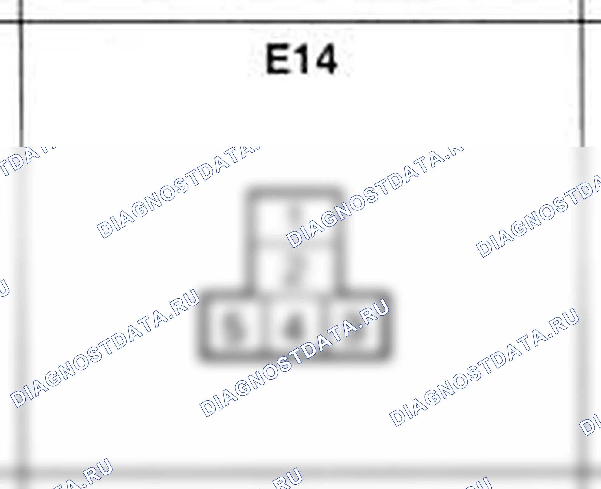 Распиновка разъёма E14 — жгута двигателя. Hyundai H-1 A1