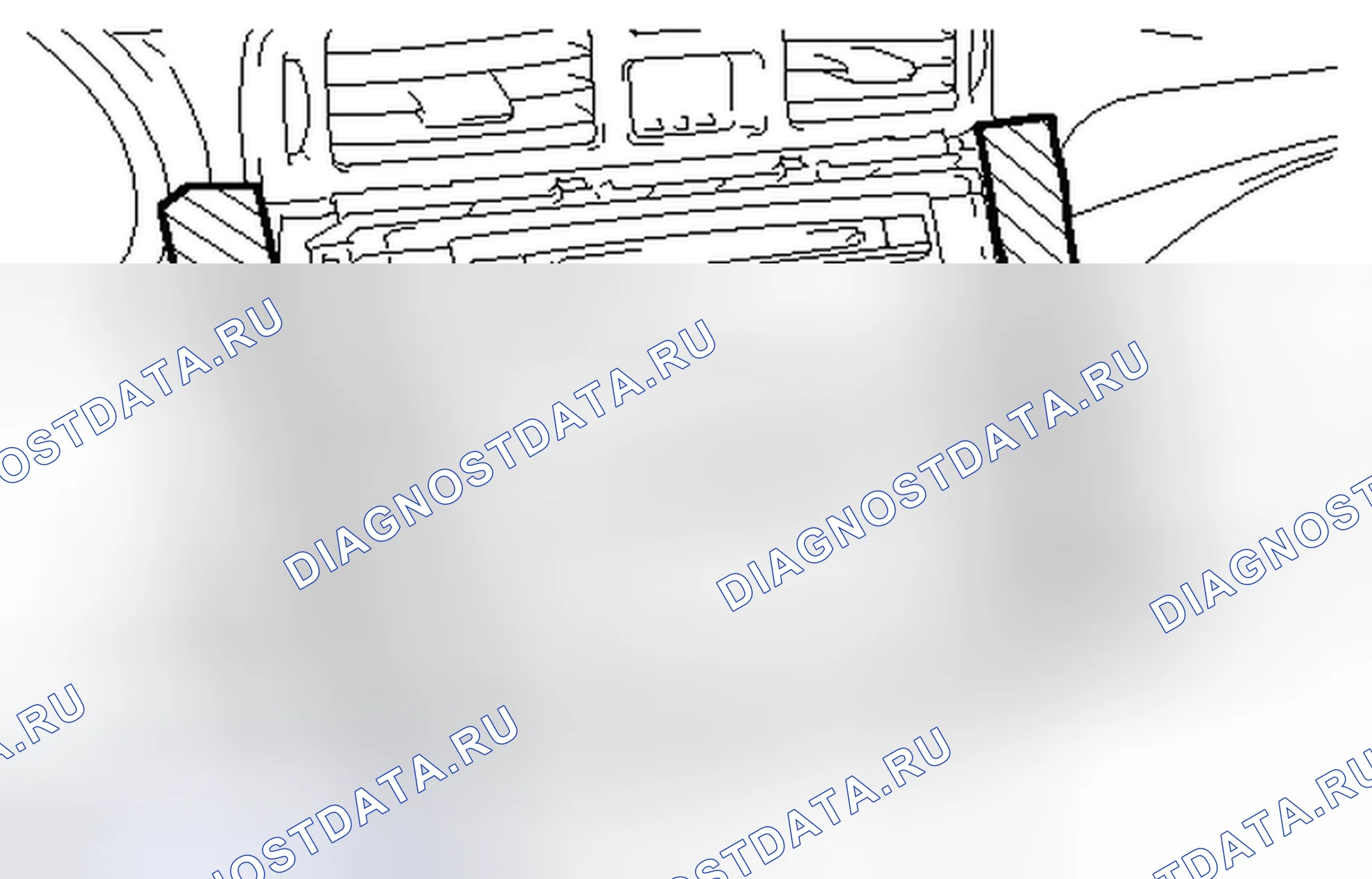 Рис. 8: ДЕМОНТАЖ. Toyota Avalon XX30 рестайлинг 2