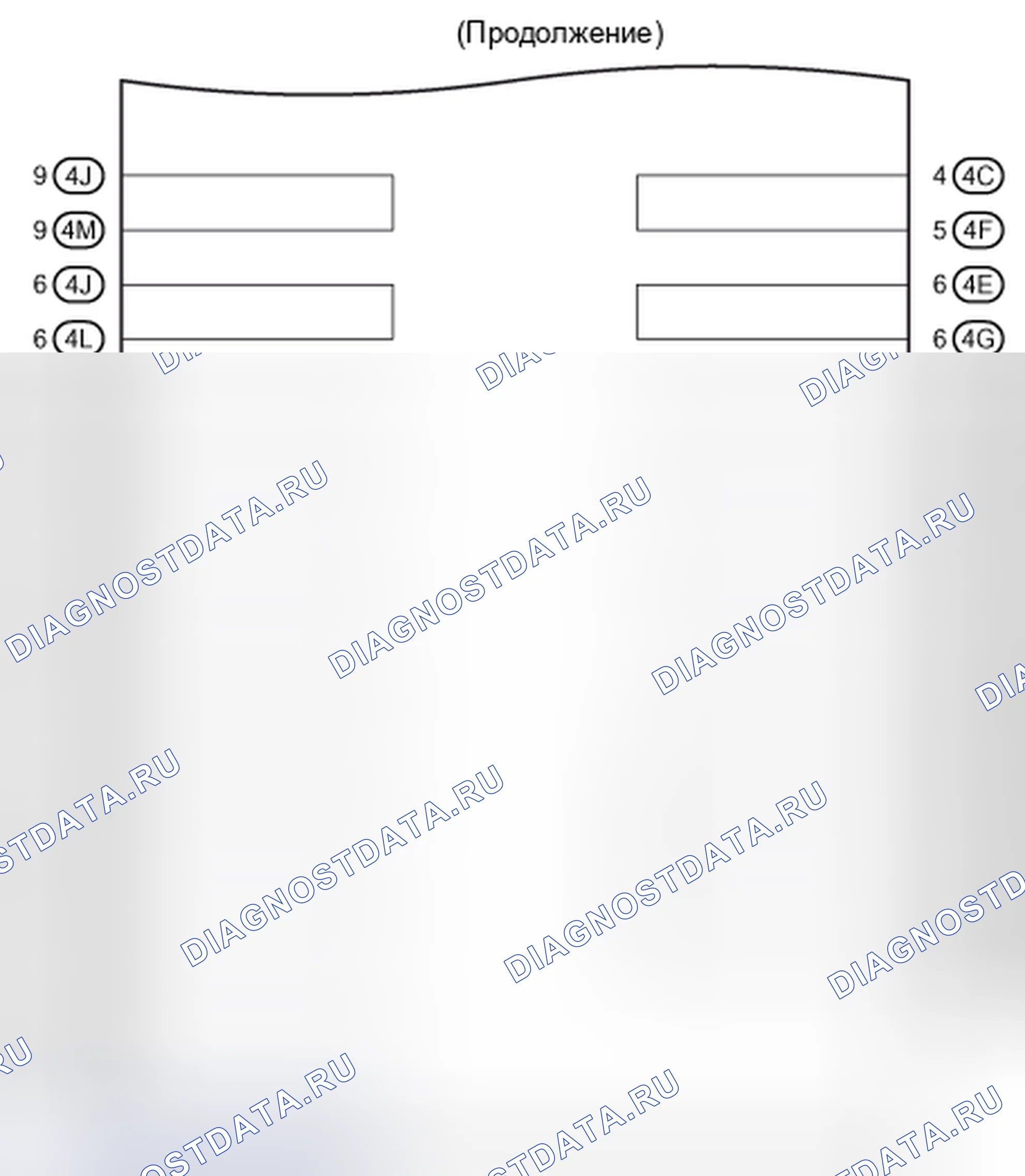 Рис. 317: J / B No4 Схема внутренней цепи (3 из 3). Toyota Camry XV40
