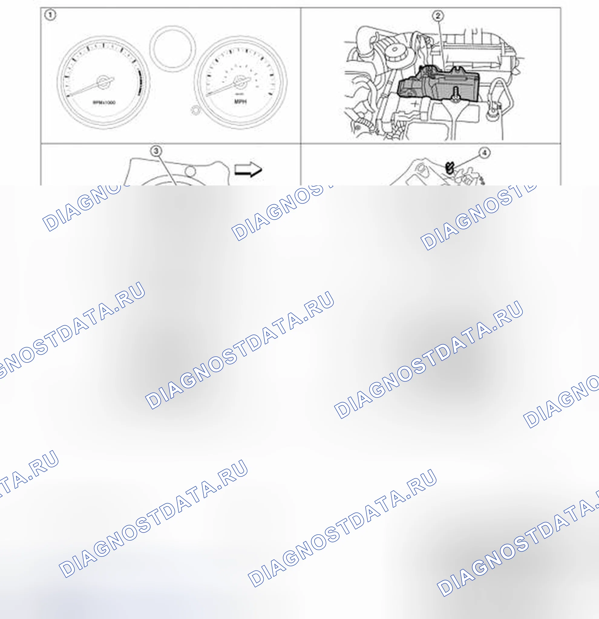 Рис. 81: Расположение компонентов и разъемов кабелей. Nissan Sentra B16 рестайлинг