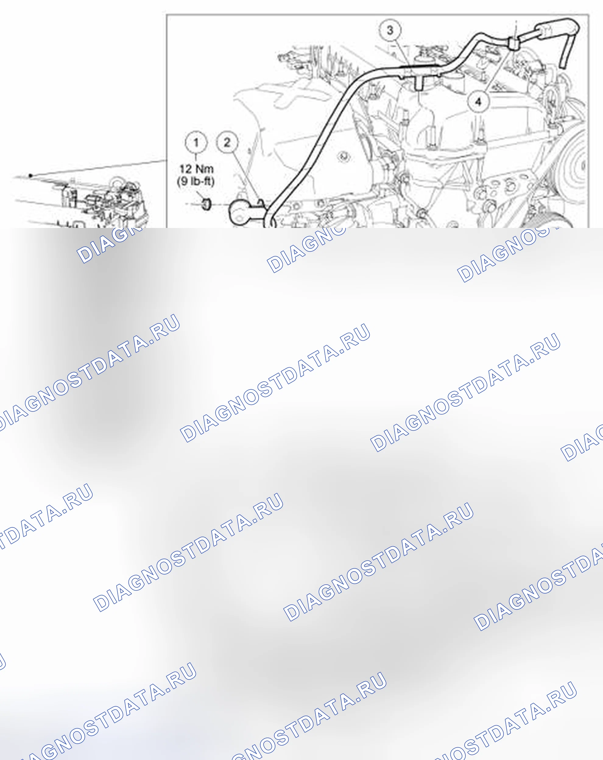 Рис. 1: Кабели для аккумуляторных батарей - 2,3 л. Mercury Mariner II