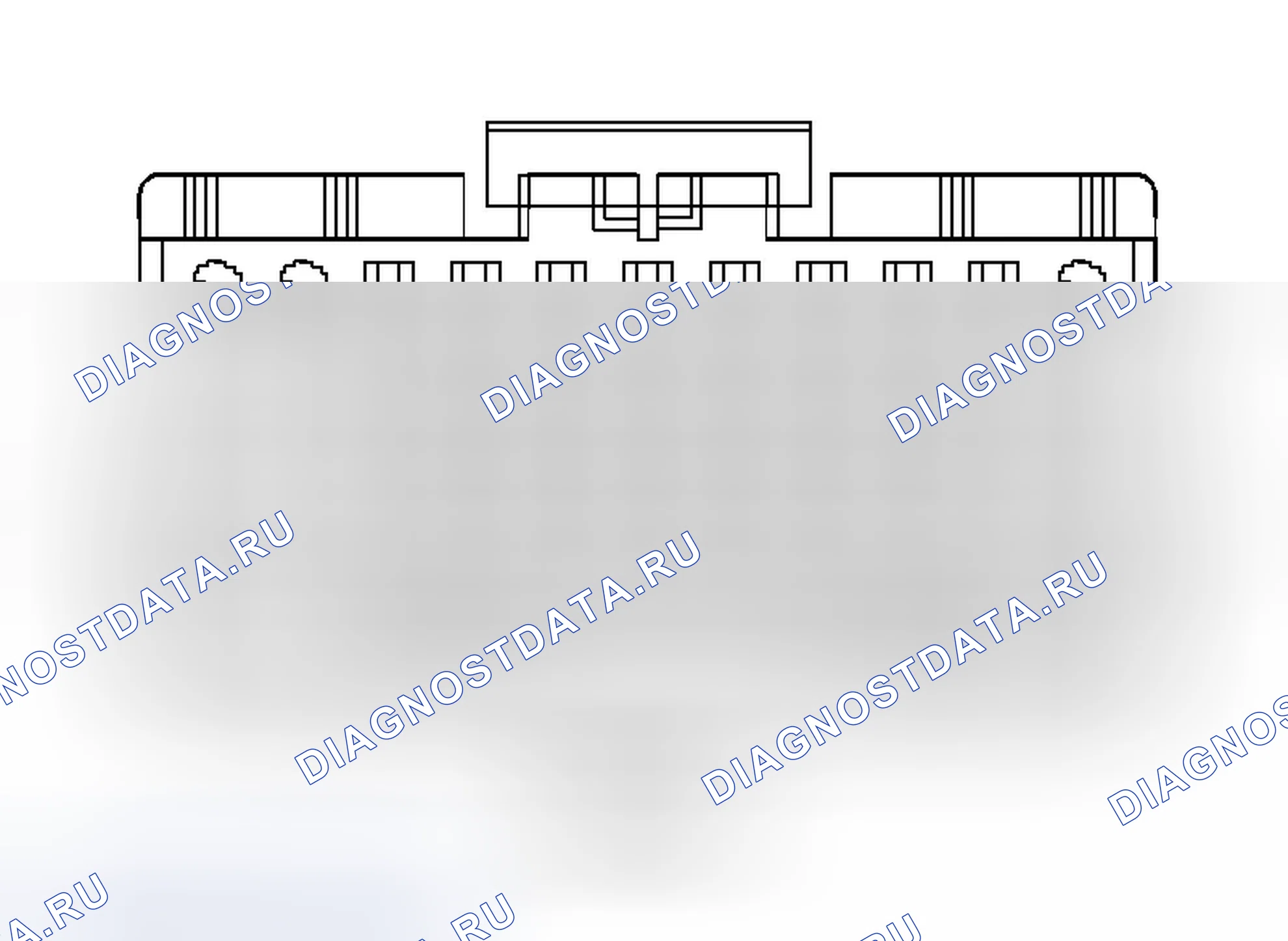 Рис. 47: Вид с торца радиоразъема (C1). Dodge Dakota III