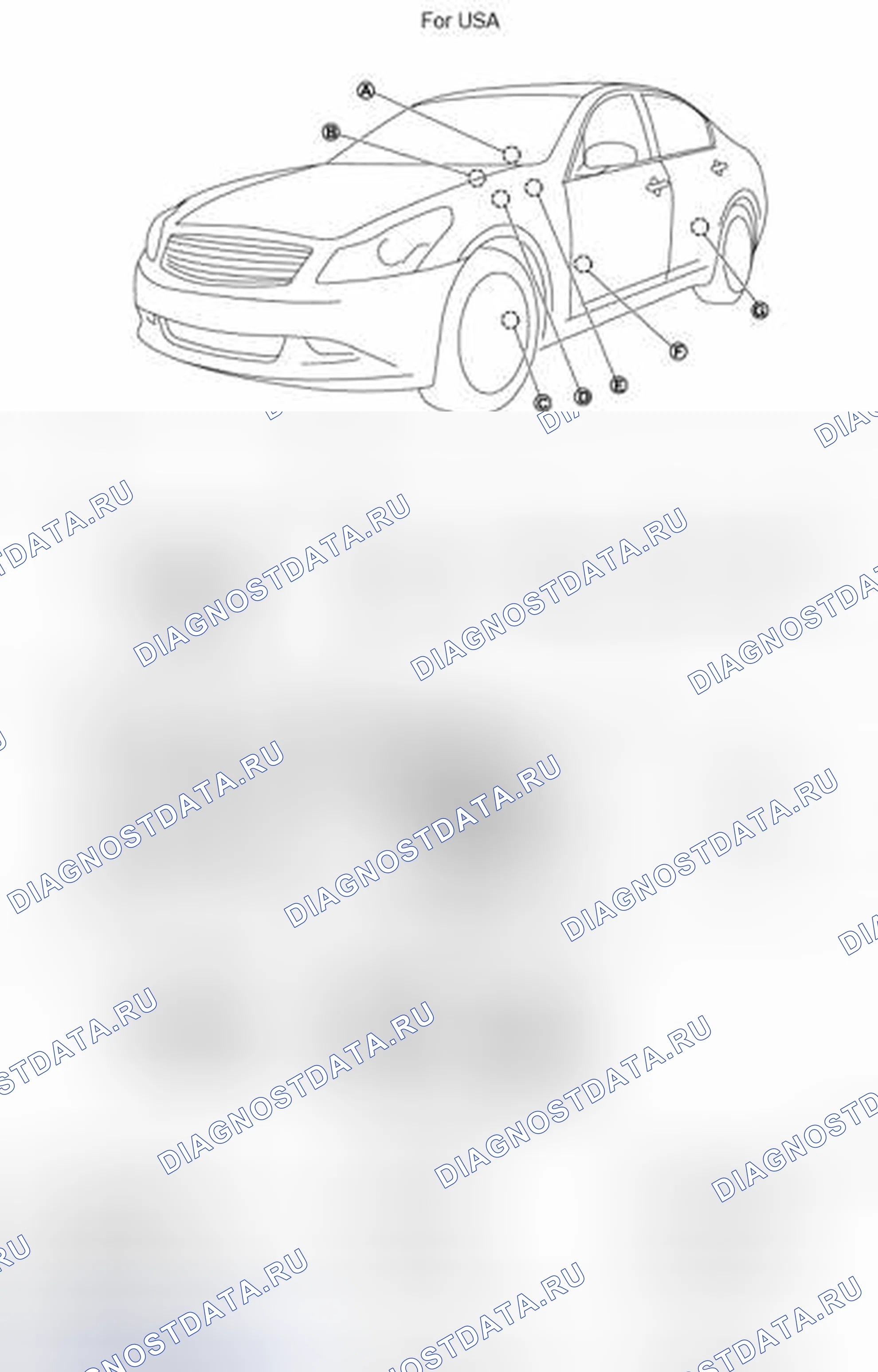 Рис. 3: Расположение компонентов. Infiniti G35 IV