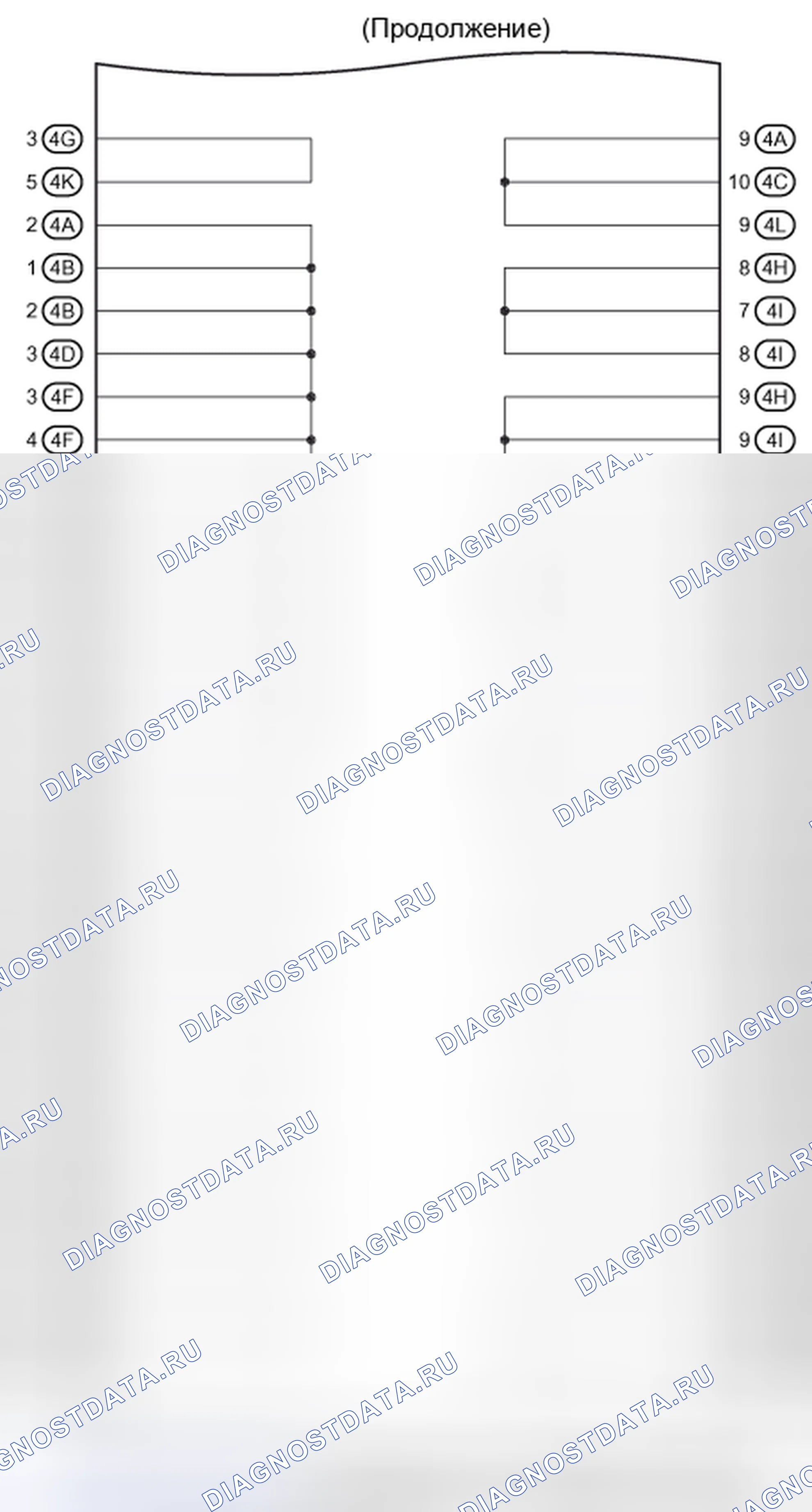 Рис. 316: J / B No4 Схема внутренней цепи (2 из 3). Toyota Camry XV40