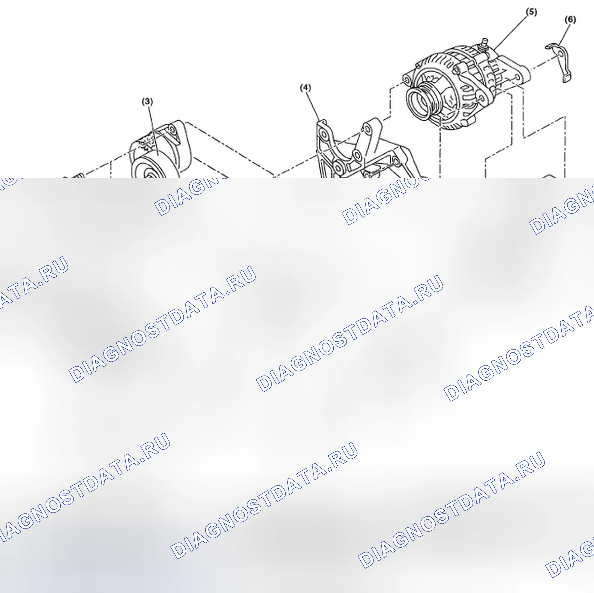 Рис. 487: КЛИНОВОЙ РЕМЕНЬ. Subaru Outback BP рестайлинг