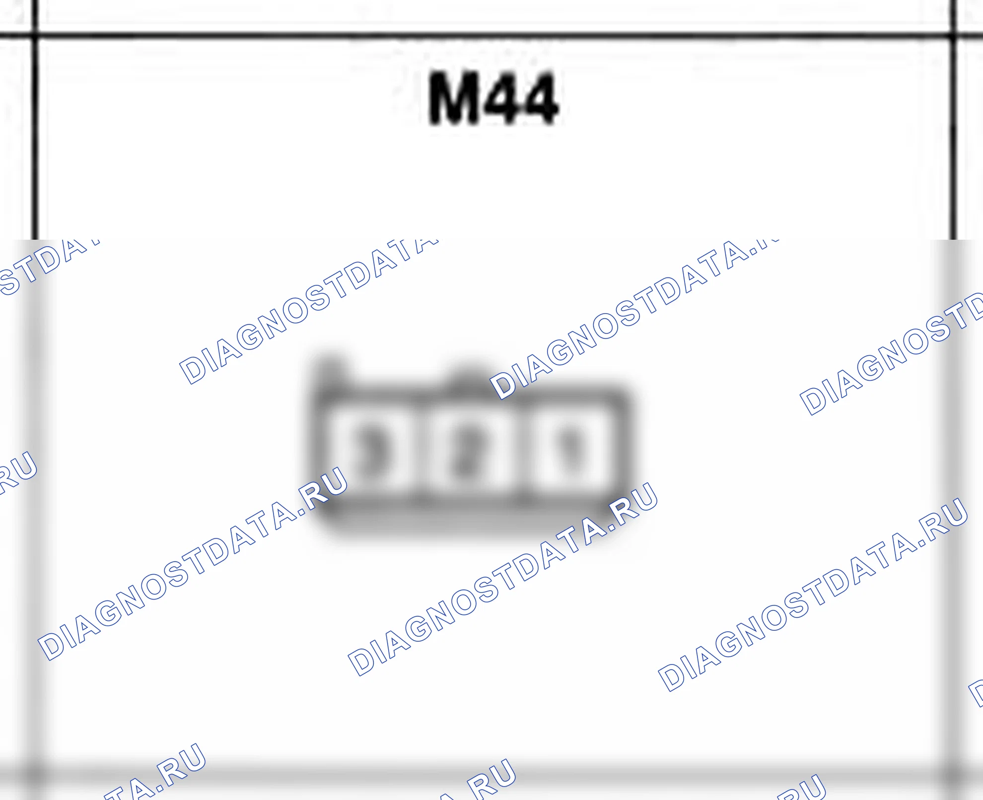 Распиновка разъёма M44 — основного жгута. Hyundai Atos MX