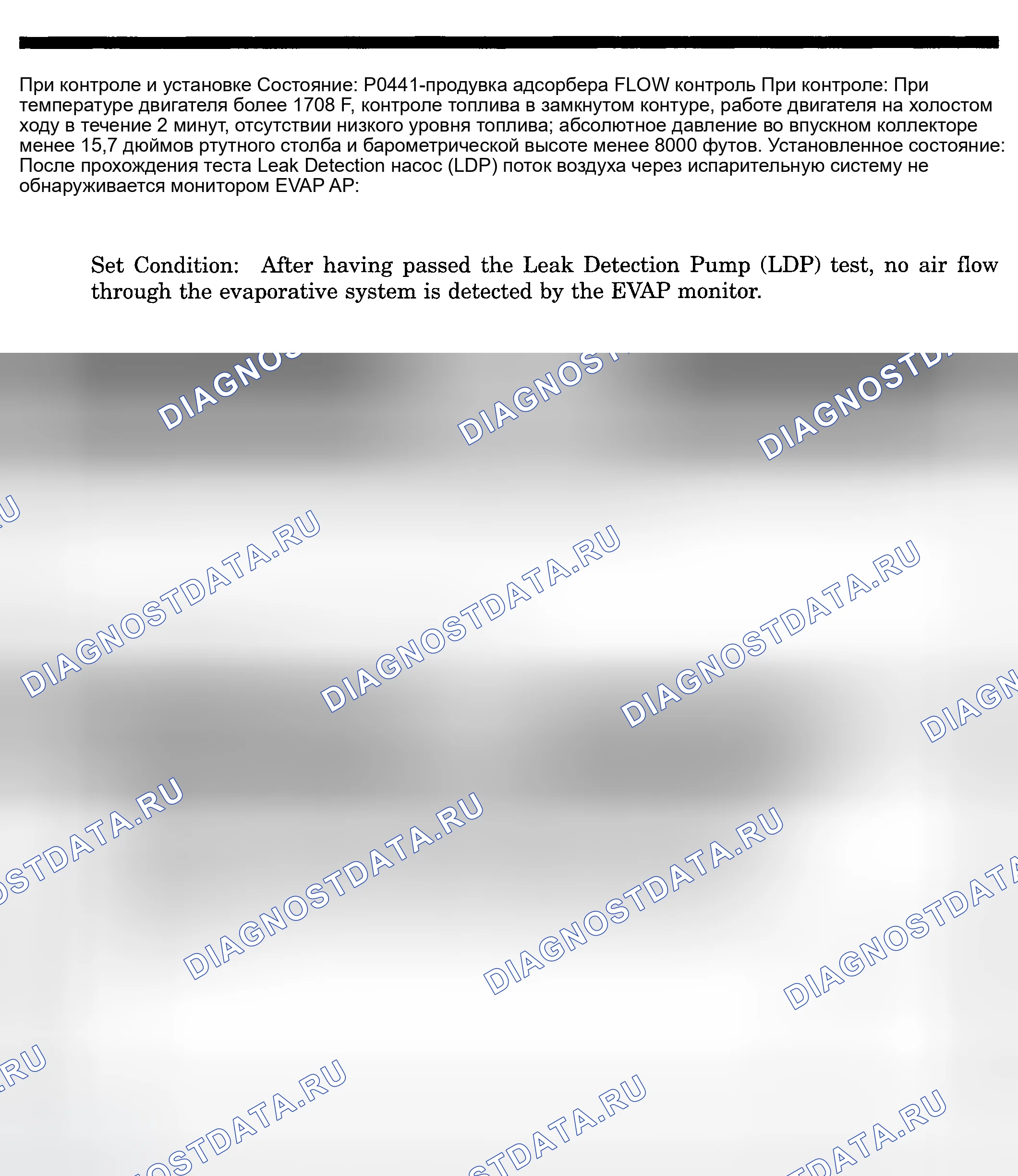 Рис. 201: расшифровка кода ошибки P0441: МОНИТОР РАСХОДА ПРОДУВКИ EVAP. Dodge Pickup R3500 