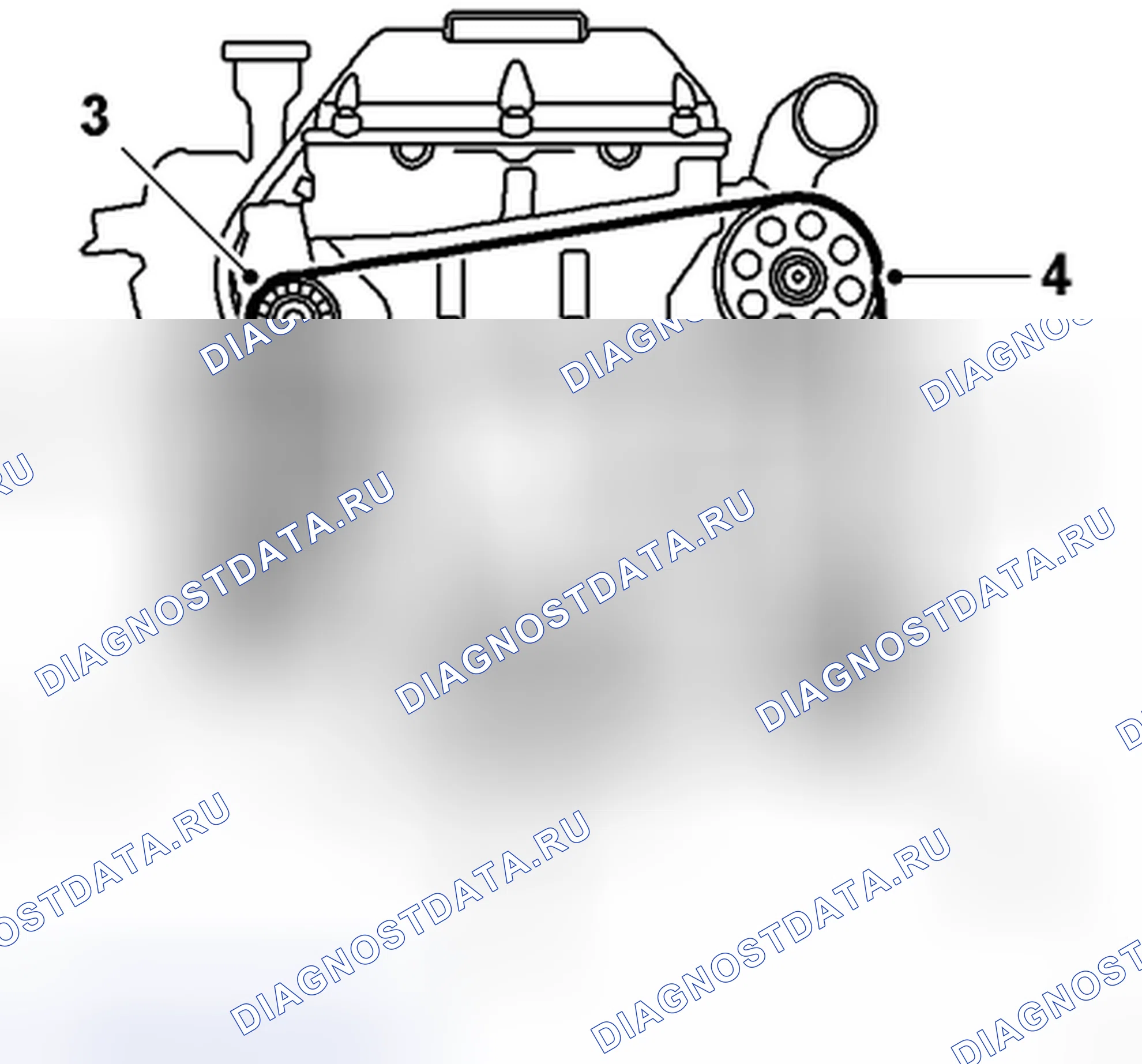 Рис. 330: Схема привода для вспомогательного оборудования. Kia Picanto III