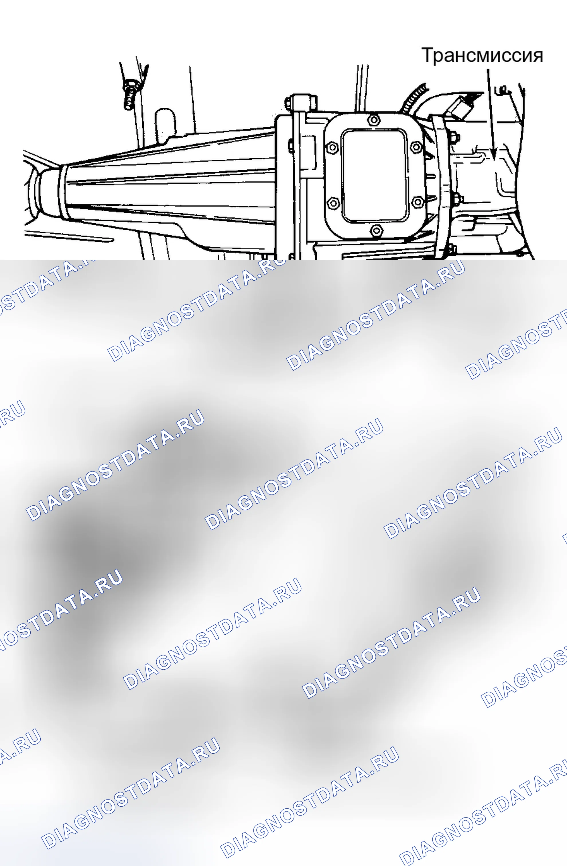 Рис. 3: Адаптер отбора мощности (КОМ) (Ram Pickup 2WD 2500 и 3500). Dodge Ram Wagon B1500 