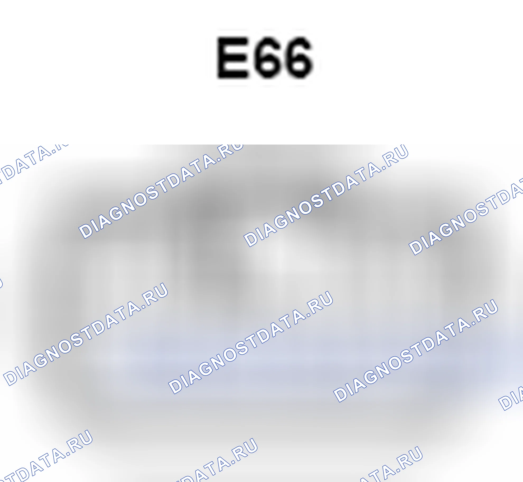 Рис. 555: Вид с торца разъема ECU управления внешним зеркалом (E66). Lexus ES XV40