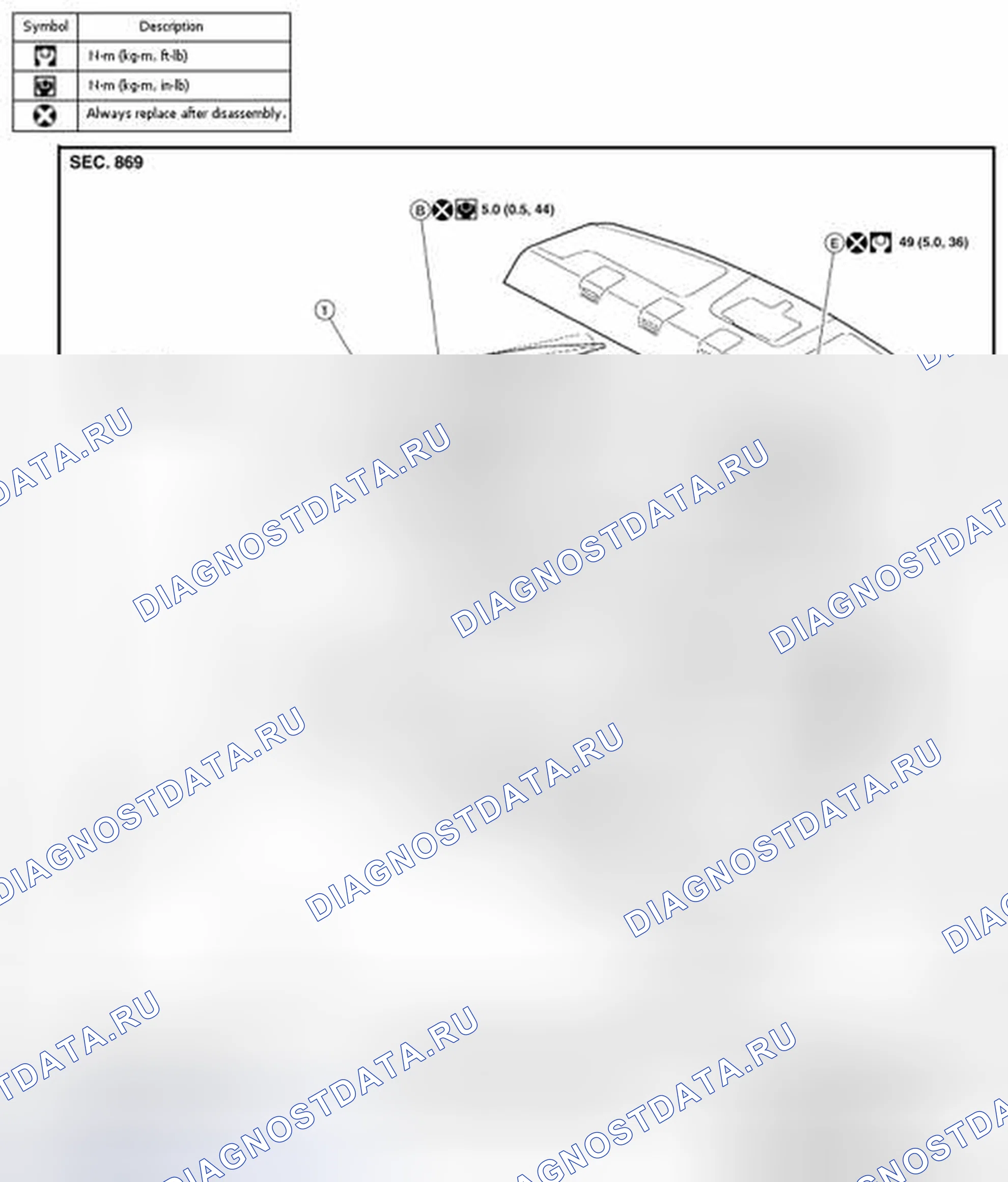 Рис. 3: Разнесенный вид. Nissan Altima L33