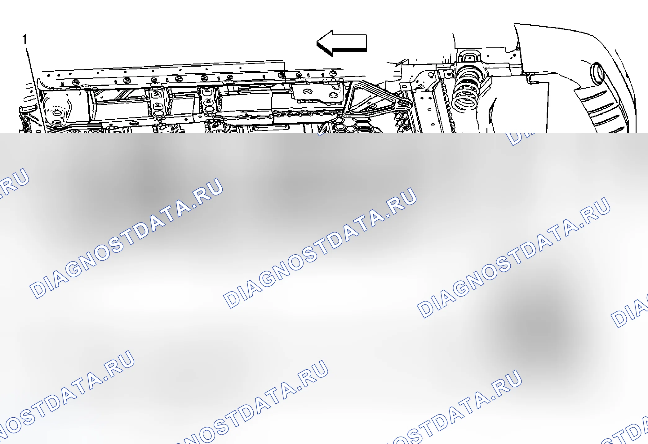 Рис. 5: Замена глушителя выхлопа (LF1). Cadillac SRX II