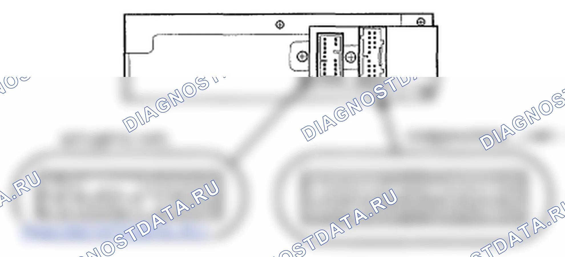 Рис. 31: Разъем CD Changer для входов и выходов (с навигационной системой). Honda Ridgeline I