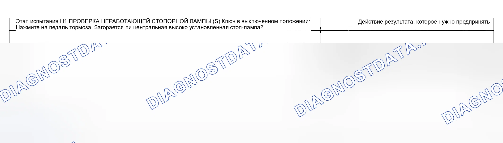 Рис. 22: диагностический тест H: один или несколько стопорных ламп не работают. Mazda Flair II