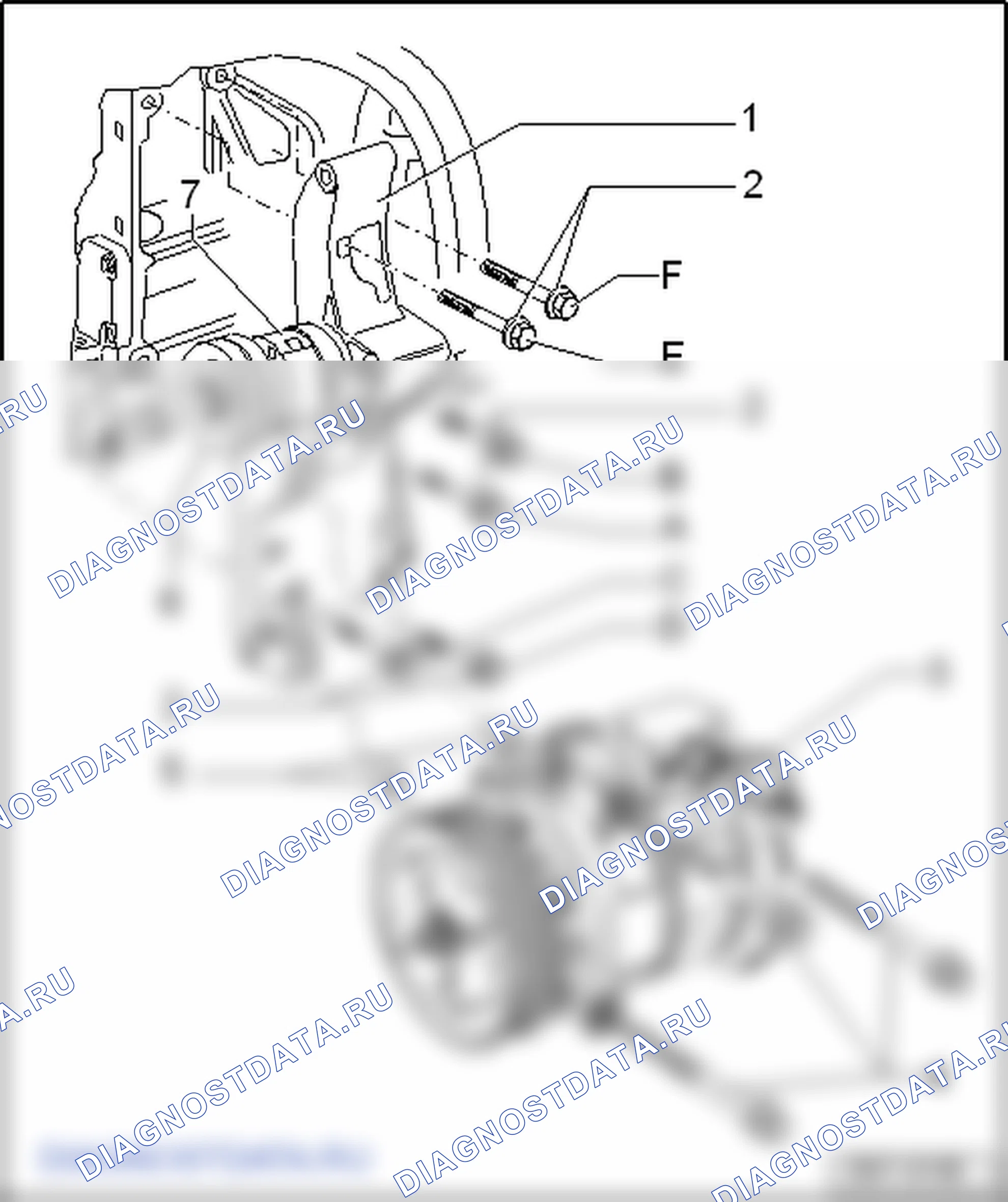Компоненты кондиционера - климат-контроль (Climatronic) в моторном отсеке. SEAT Ibiza IV