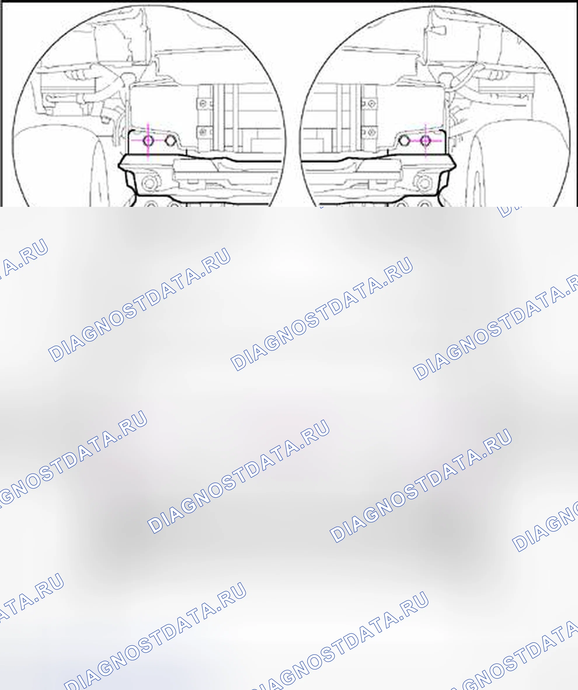 Рис. 32: Корпус, спереди. Volkswagen Touareg I