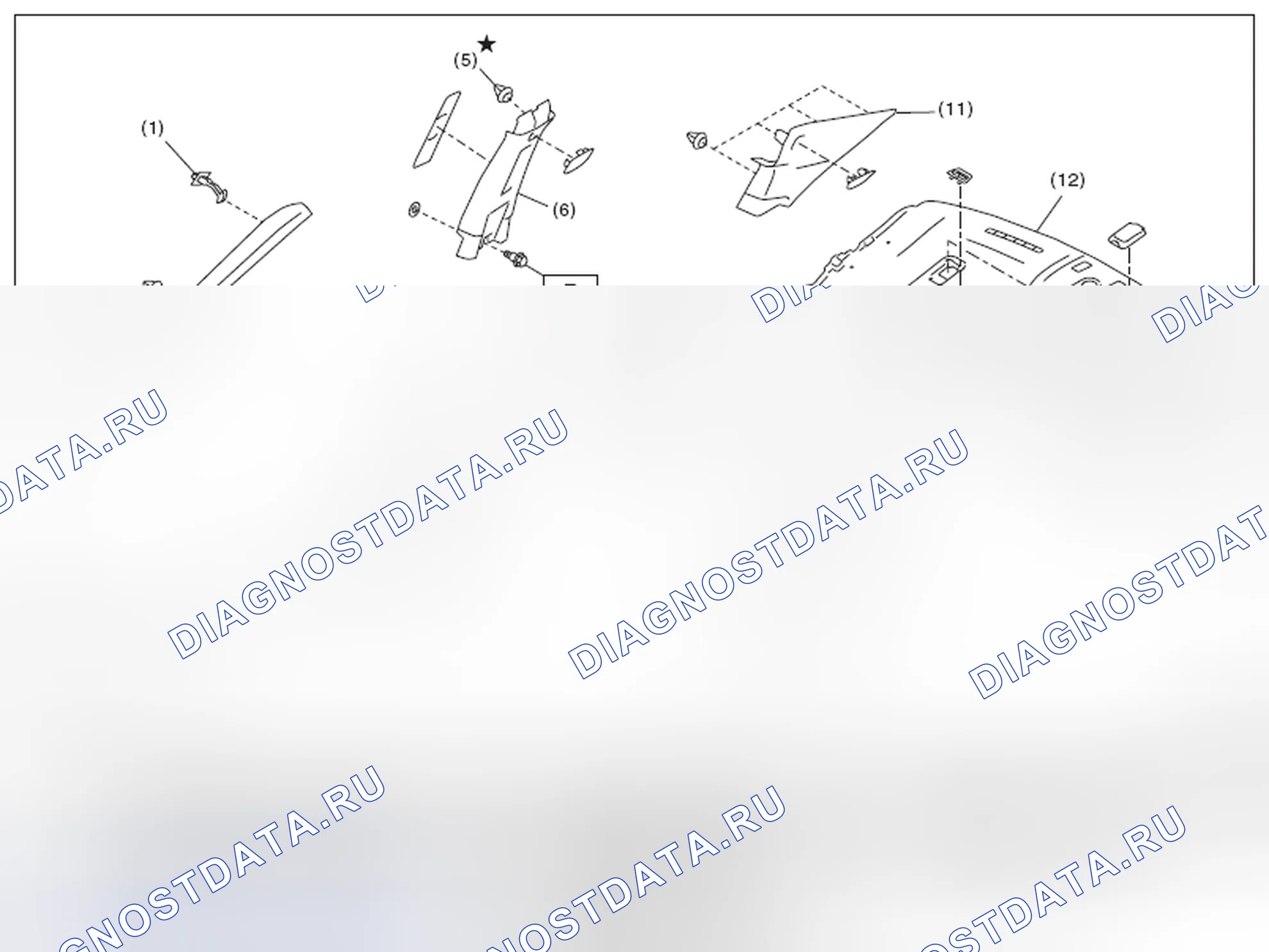 Рис. 129: ВНУТРЕННЯЯ ОТДЕЛКА. Subaru Impreza GK