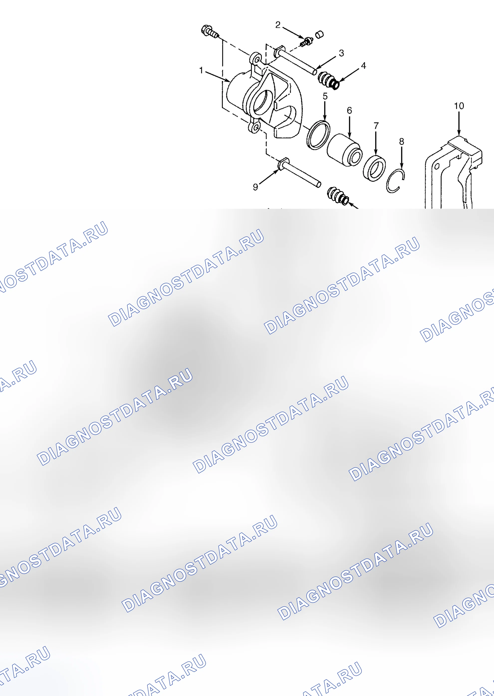 Рис. 57: ЗАДНИЙ ДИСКОВЫЙ ТОРМОЗ В СБОРЕ. Subaru Impreza WRX GD/GG рестайлинг