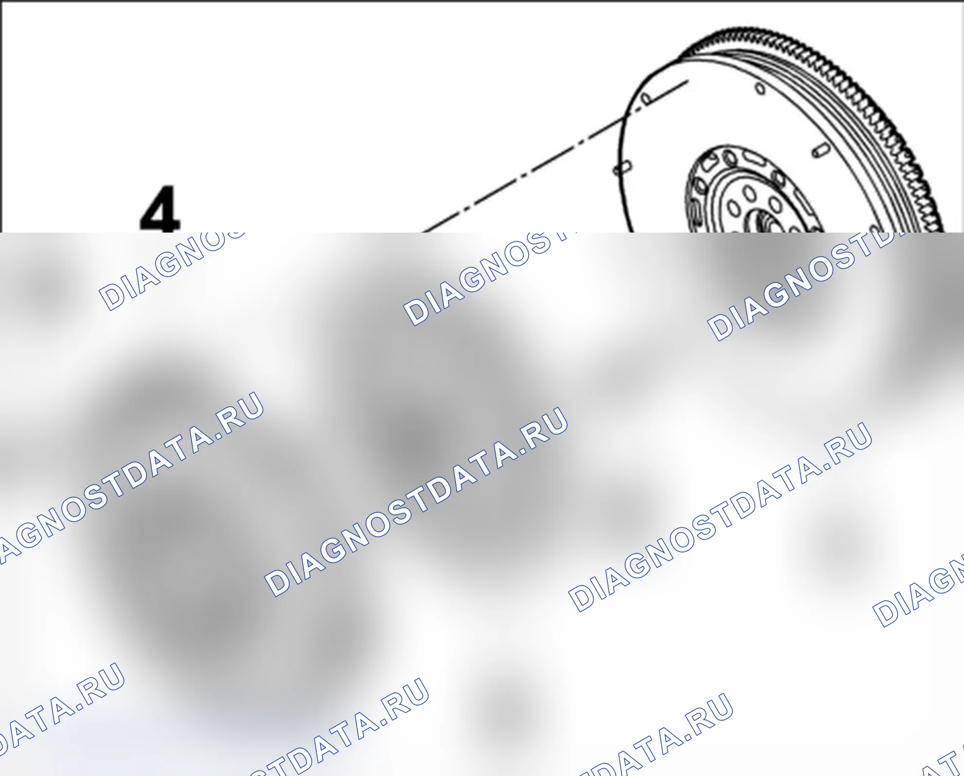 Рис. 84: Снятие двухмассового маховика - 3,6 л. Porsche 911 GT3 997