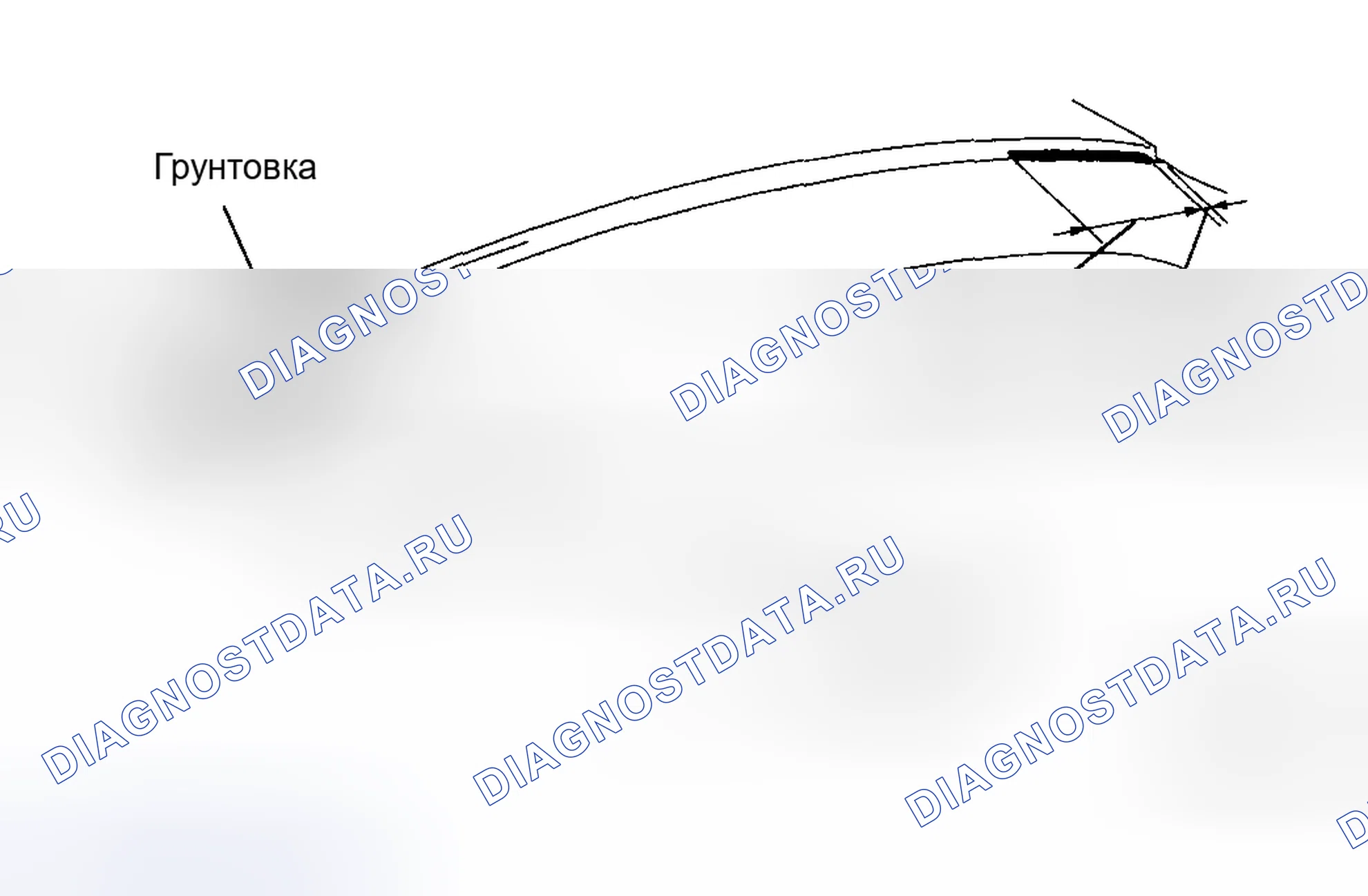 Рис. 22: Автомобиль без Т-образной шпильки (при замене панели крыши). Mazda 6 GG
