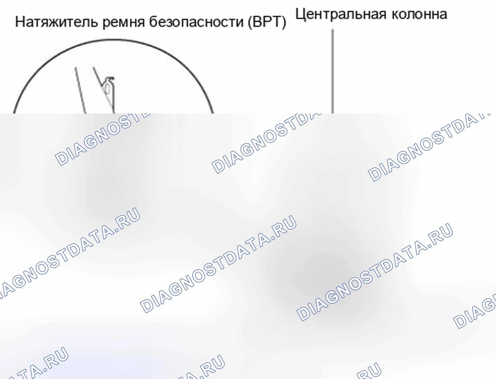 Рис. 23: Устройство предварительного натяжения ремня безопасности (Bpt). Kia Sedona II рестайлинг