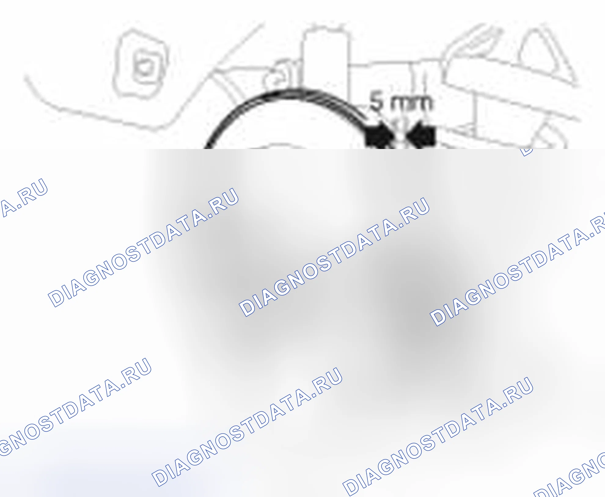 Рис. 46: Проверка толщины заднего тормозного диска. Geely SC7 I