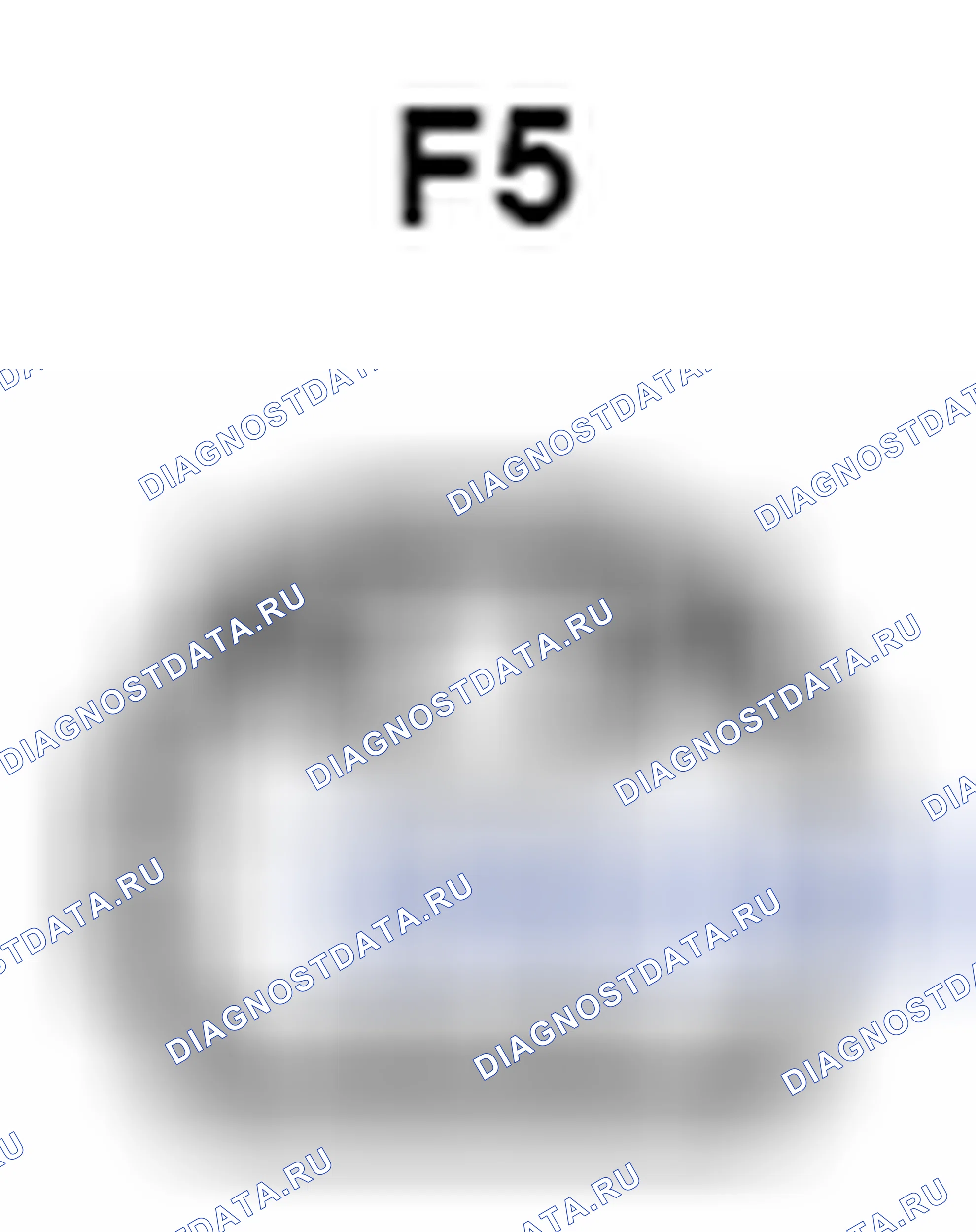 Рис. 546: Вид с торца разъема лампы перчаточного ящика (F5). Toyota Camry XV40 рестайлинг