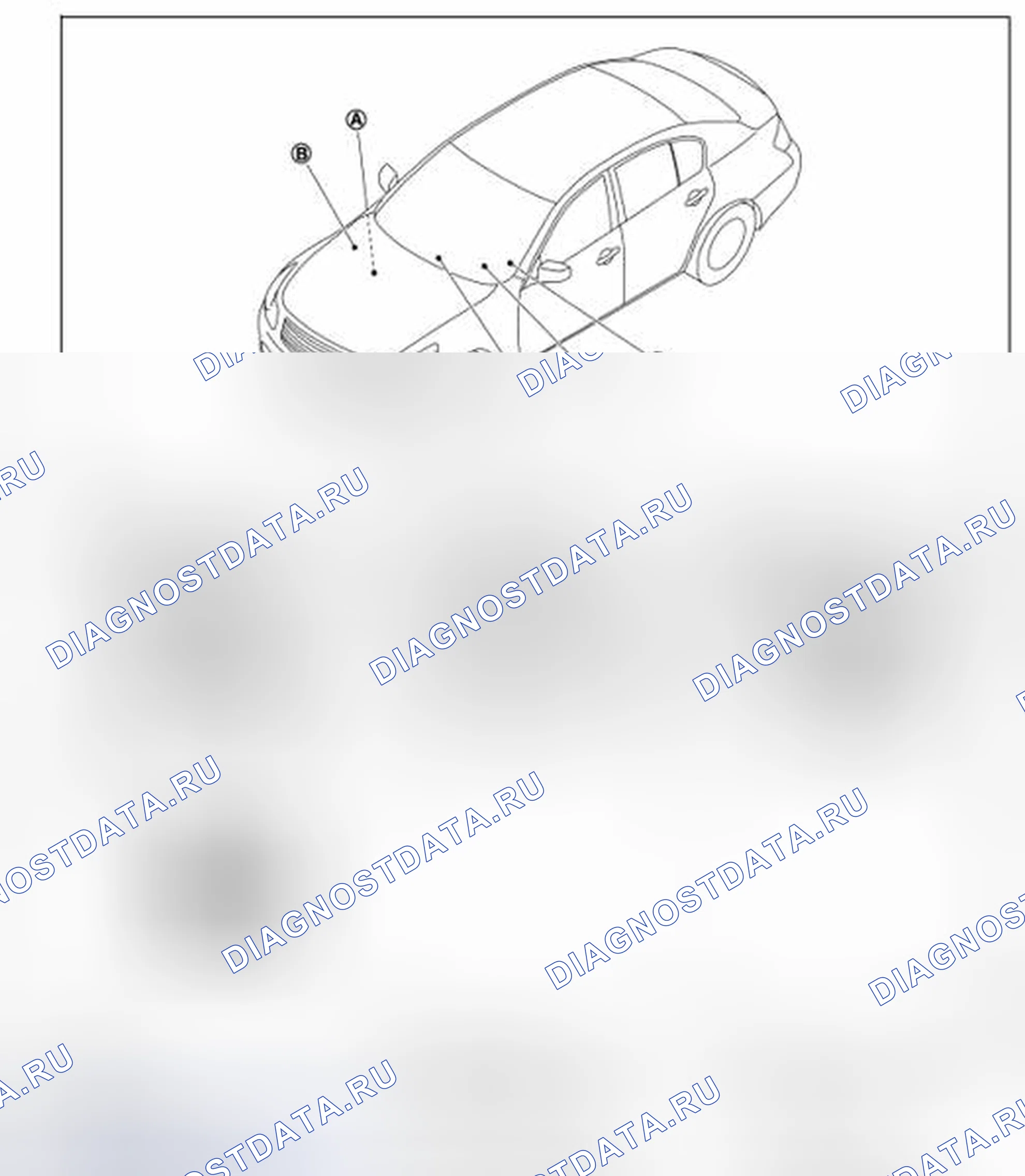 Рис. 3: Расположение компонентов. Infiniti G35 IV