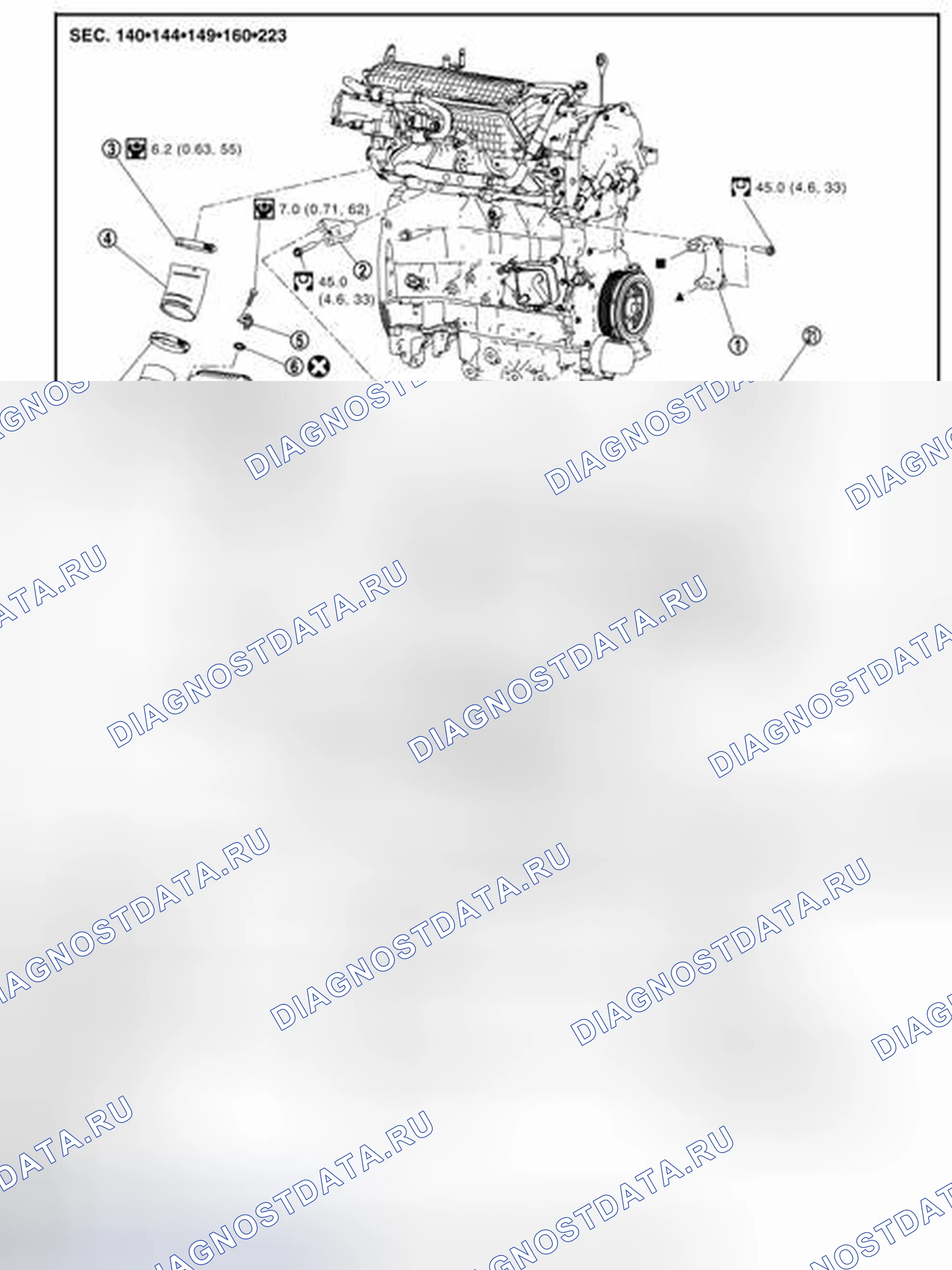 Рис. 421: Разнесенный вид. Nissan Pathfinder IV рестайлинг