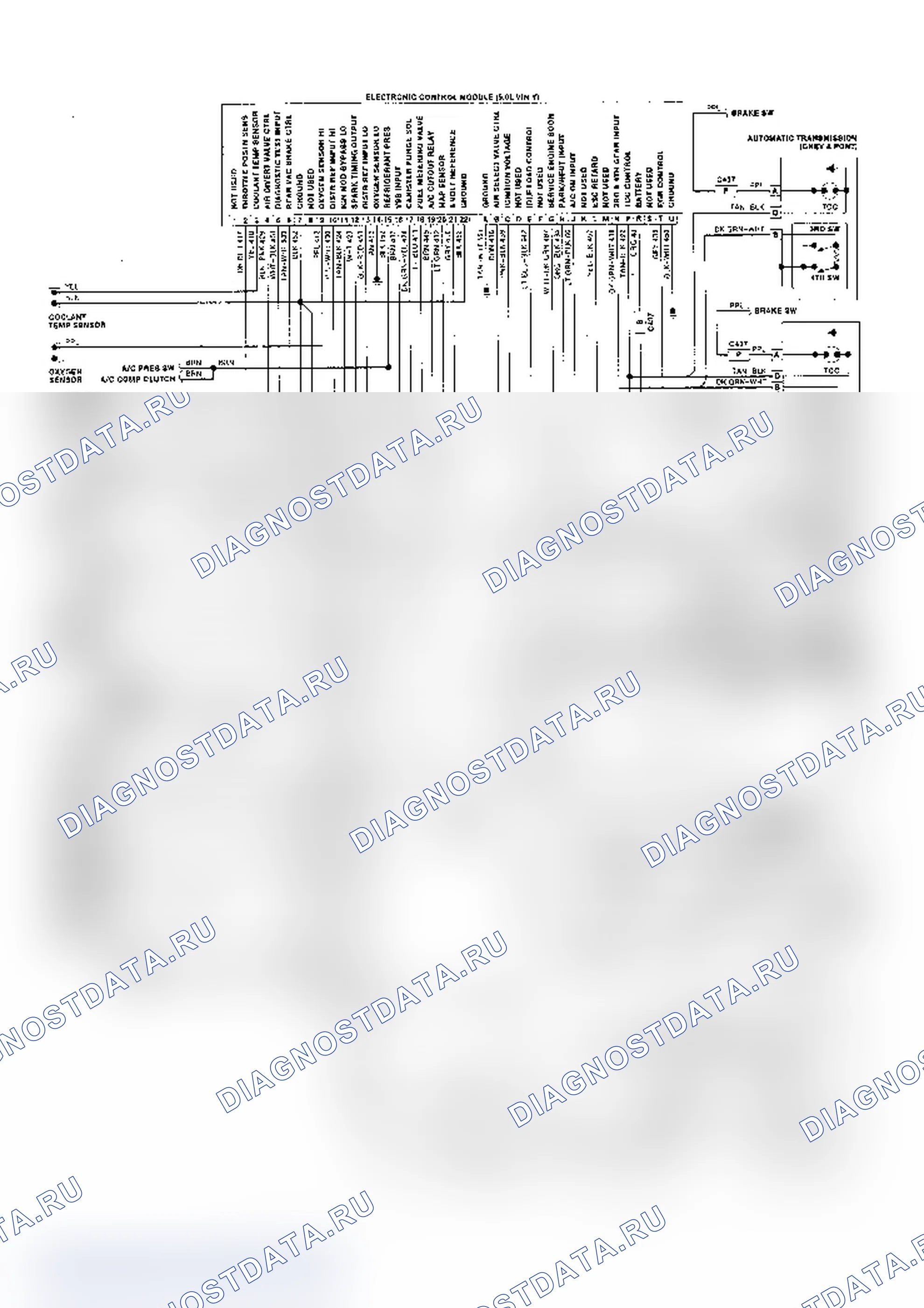 Рис. 99: электросхема (корпус B). Cadillac Brougham I