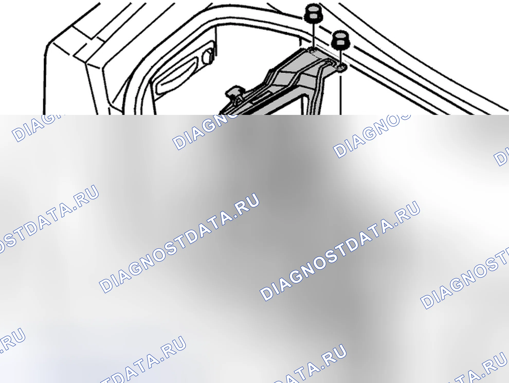 Рис. 4: Батарея, замена (большая крышка). Volvo C70 I