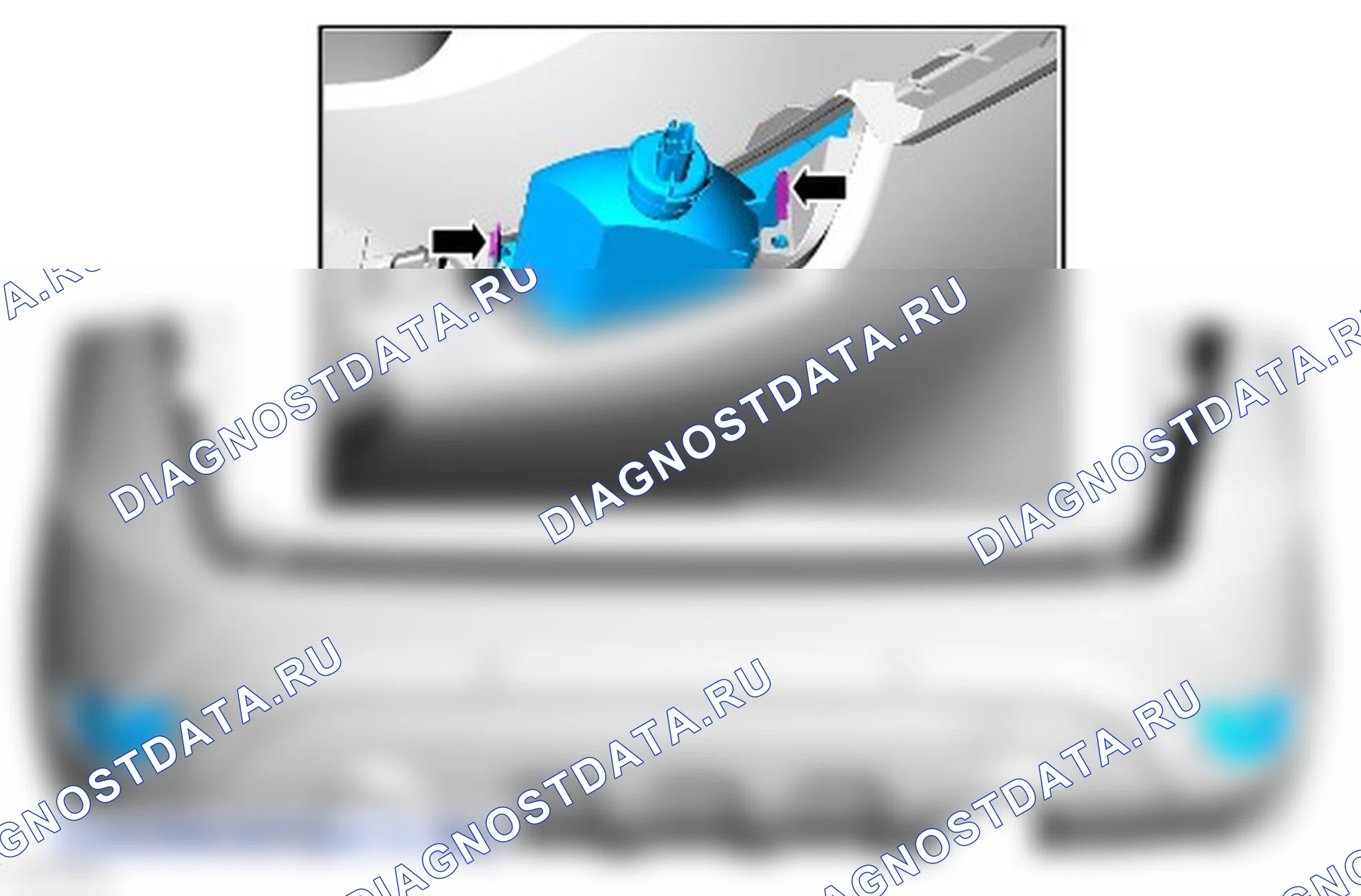 Разборка и сборка кожуха заднего бампера. Ford Kuga I