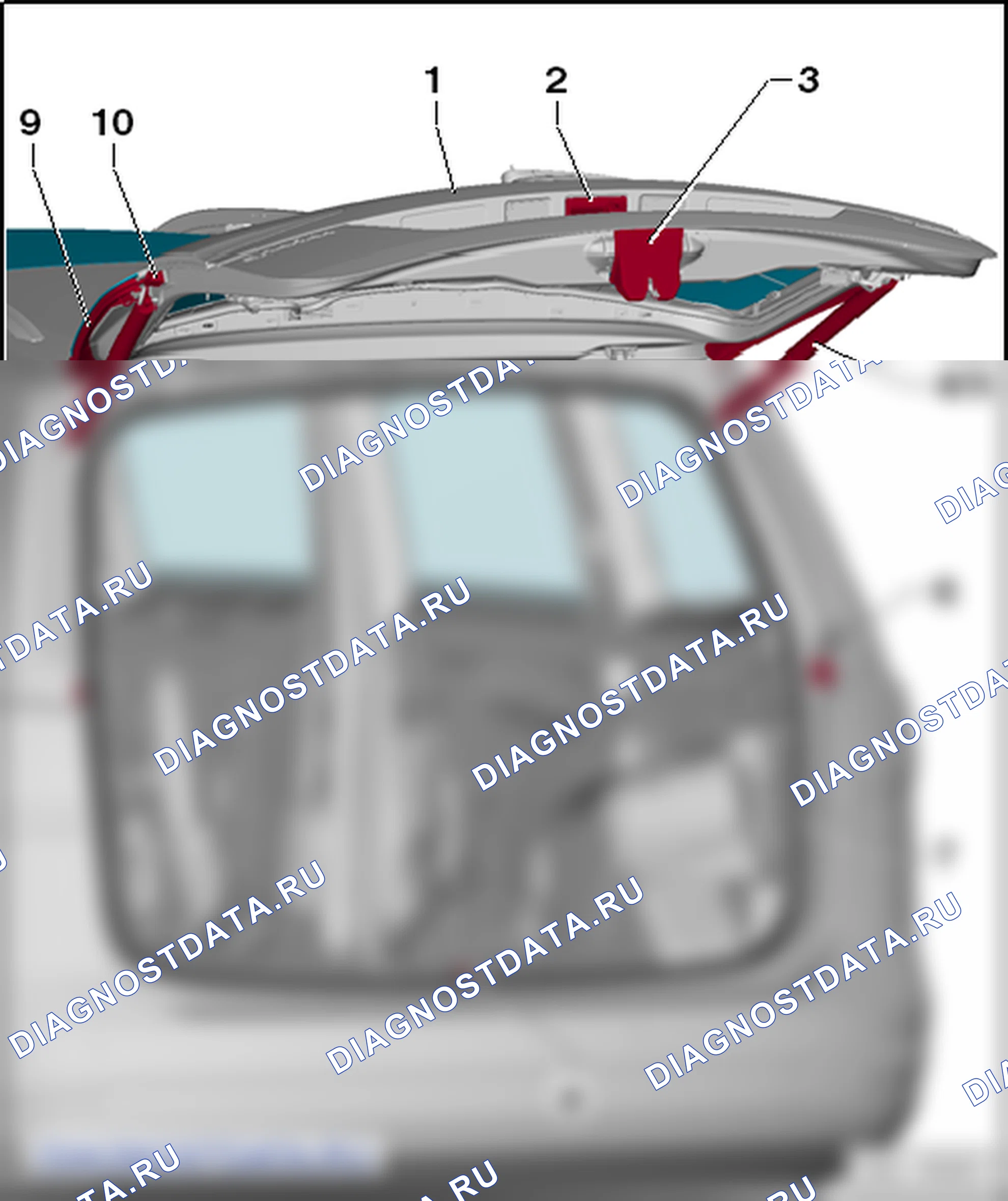 Дверь багажного отсека. SEAT Alhambra Ii