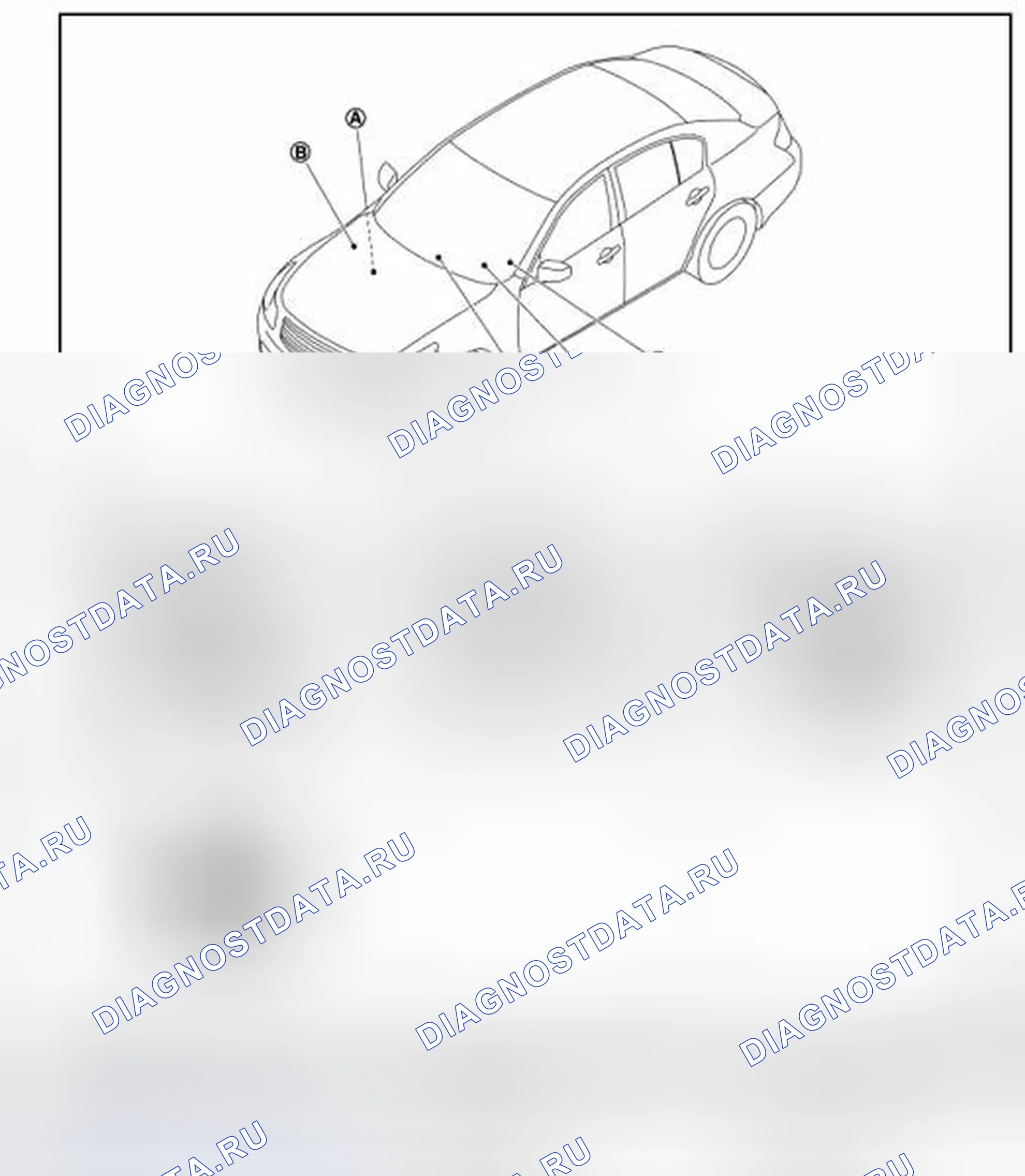 Рис. 3: Расположение компонентов. Infiniti G25 IV рестайлинг