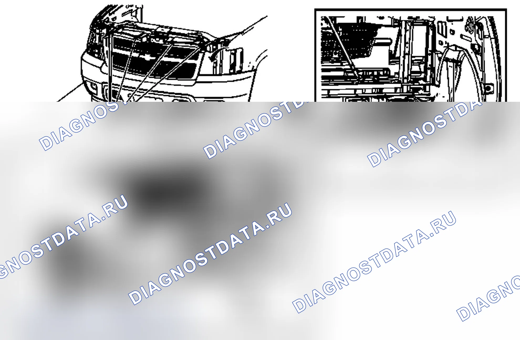 Рис. 57: Замена передней бампера (Tahoe). Chevrolet Suburban K2500 GMT900