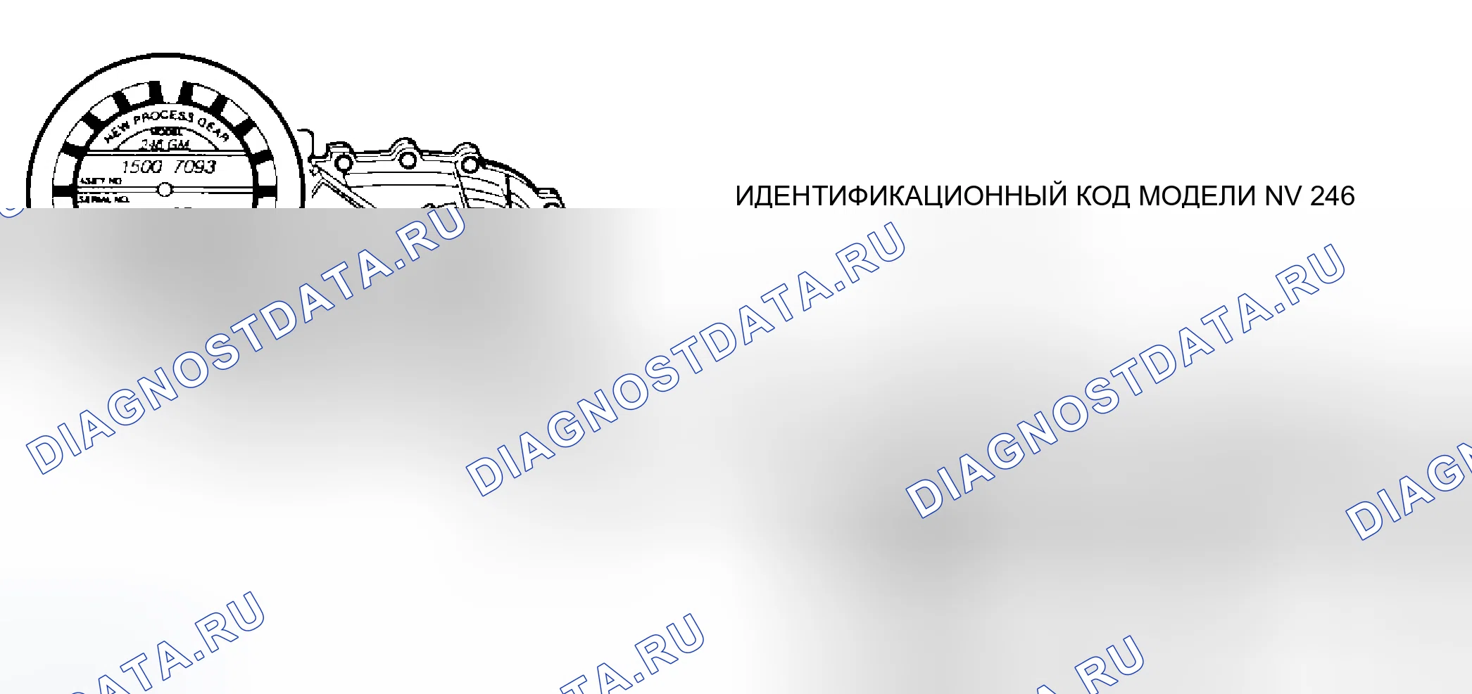 Рис. 82: Идентификация раздаточной коробки (New Venture передача). GMC Sierra 1500 