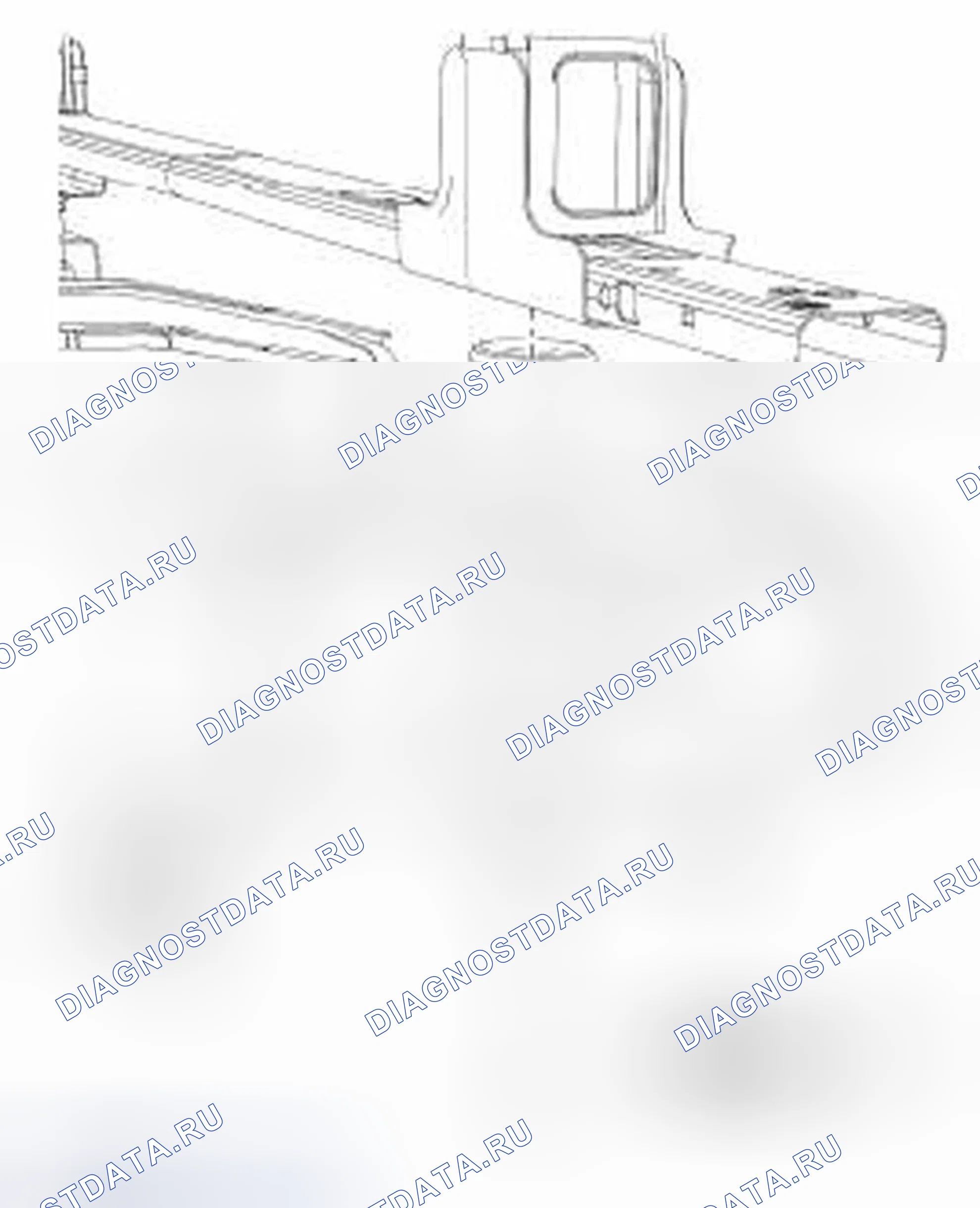 Рис. 58: Опора корпуса - передняя часть из листового металла (FESM). Ford Expedition III