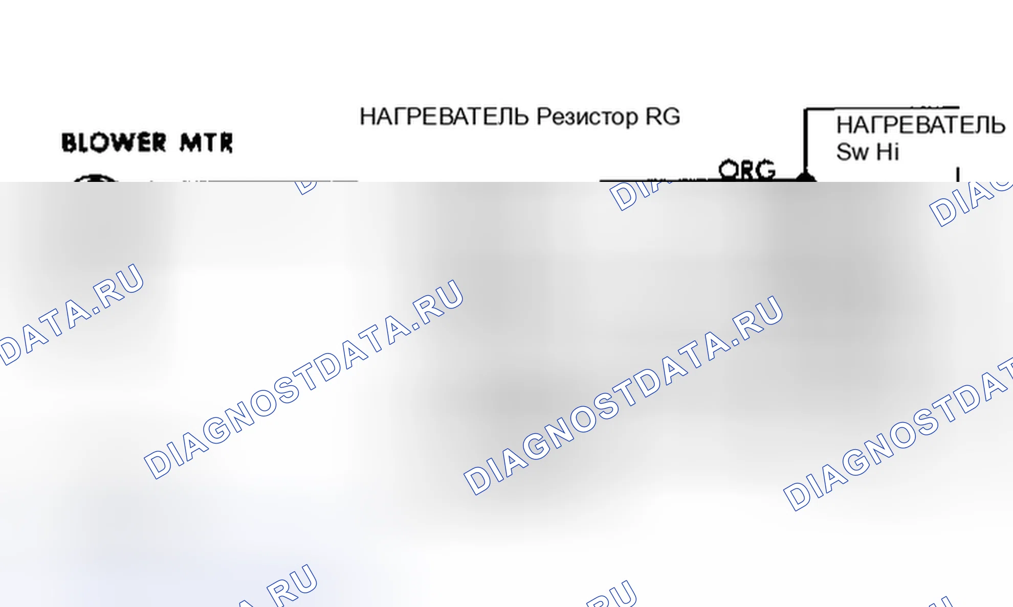 Рис. 6: Схема подключения нагревателя (Chevette и 1000). Pontiac 6000 I