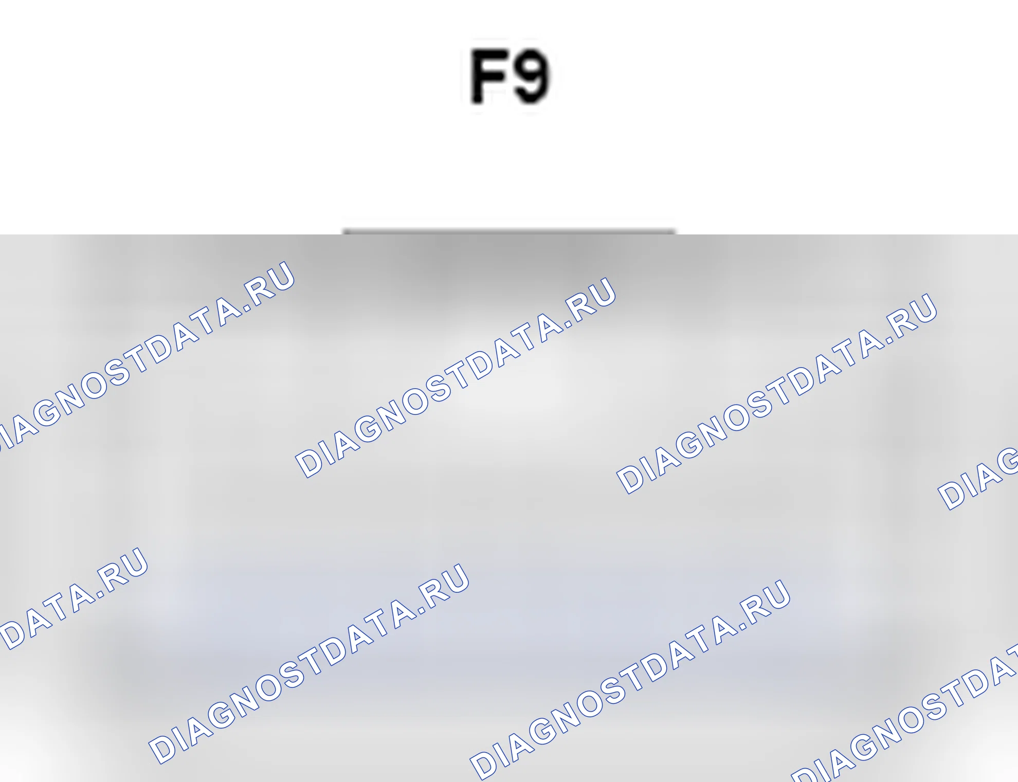 Рис. 1348: Вид с торца разъема узла навигационного приемника (F9). Toyota Camry XV40 рестайлинг