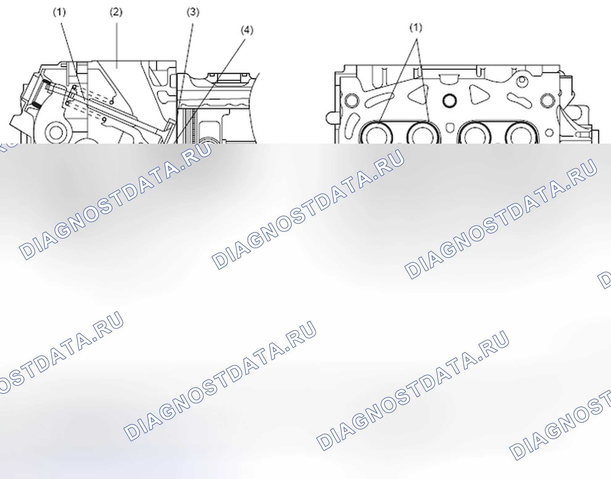 Рис. 472: Головка цилиндра. Subaru Outback BR