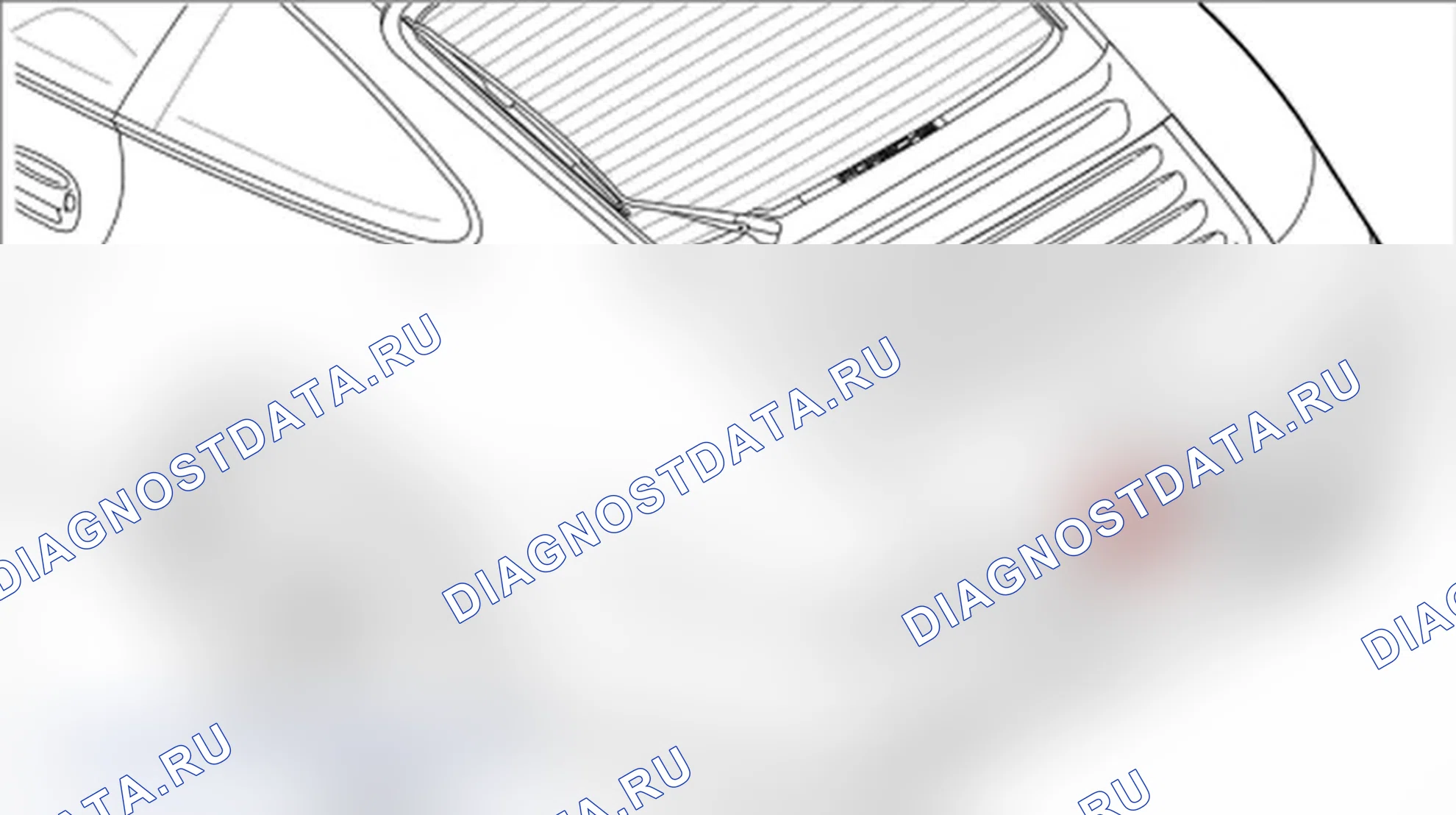 Рис. 245: Снятие жгута проводов для освещения номерного знака. Porsche 911 GT3 997