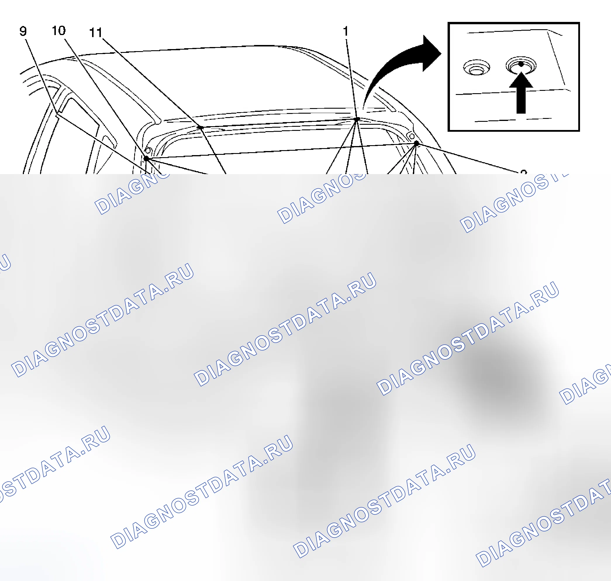 Рис. 6: Размеры задней части кузова. Kia Ceed JD