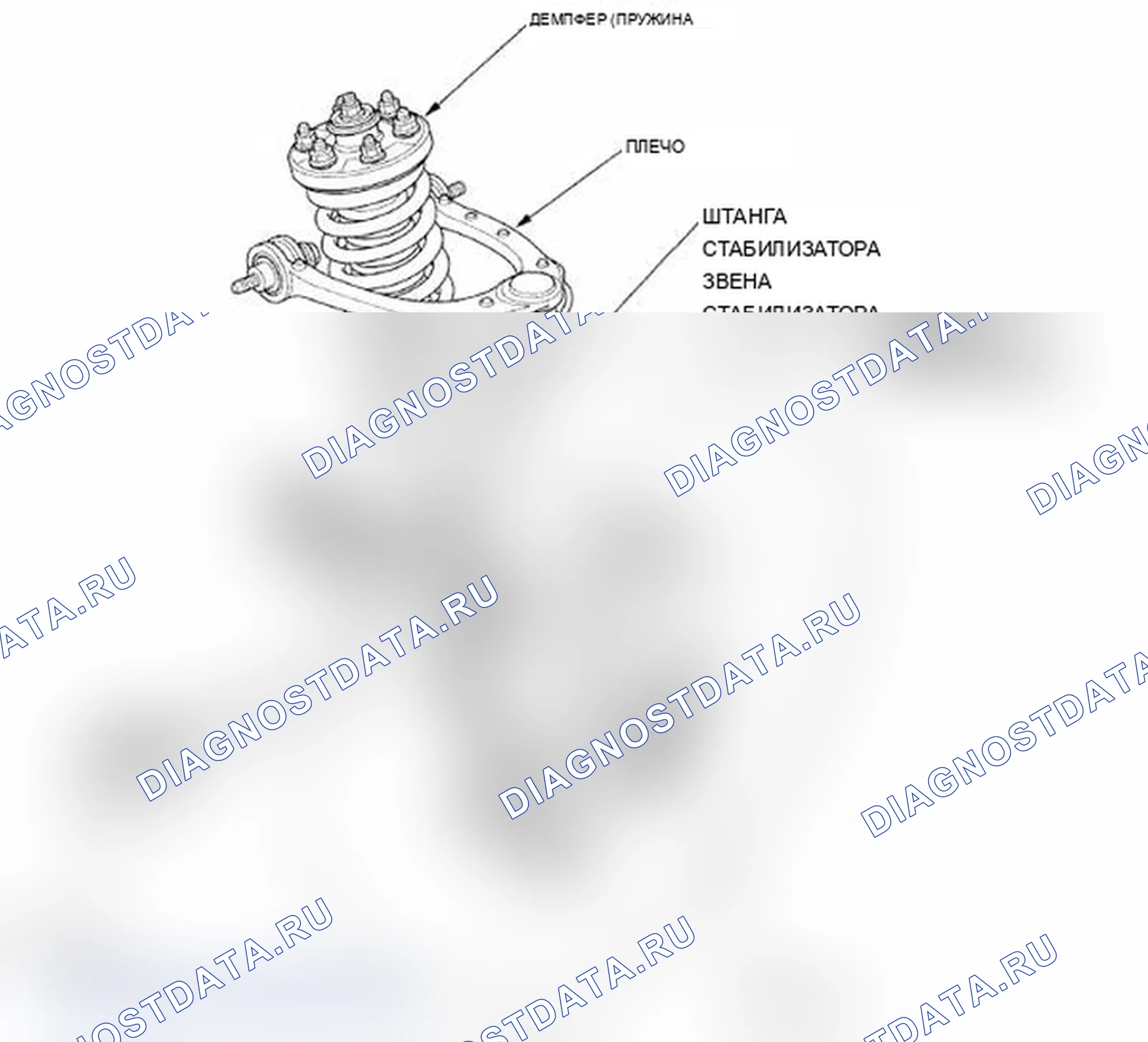 Рис. 2: Передняя подвеска. Acura RL II рестайлинг