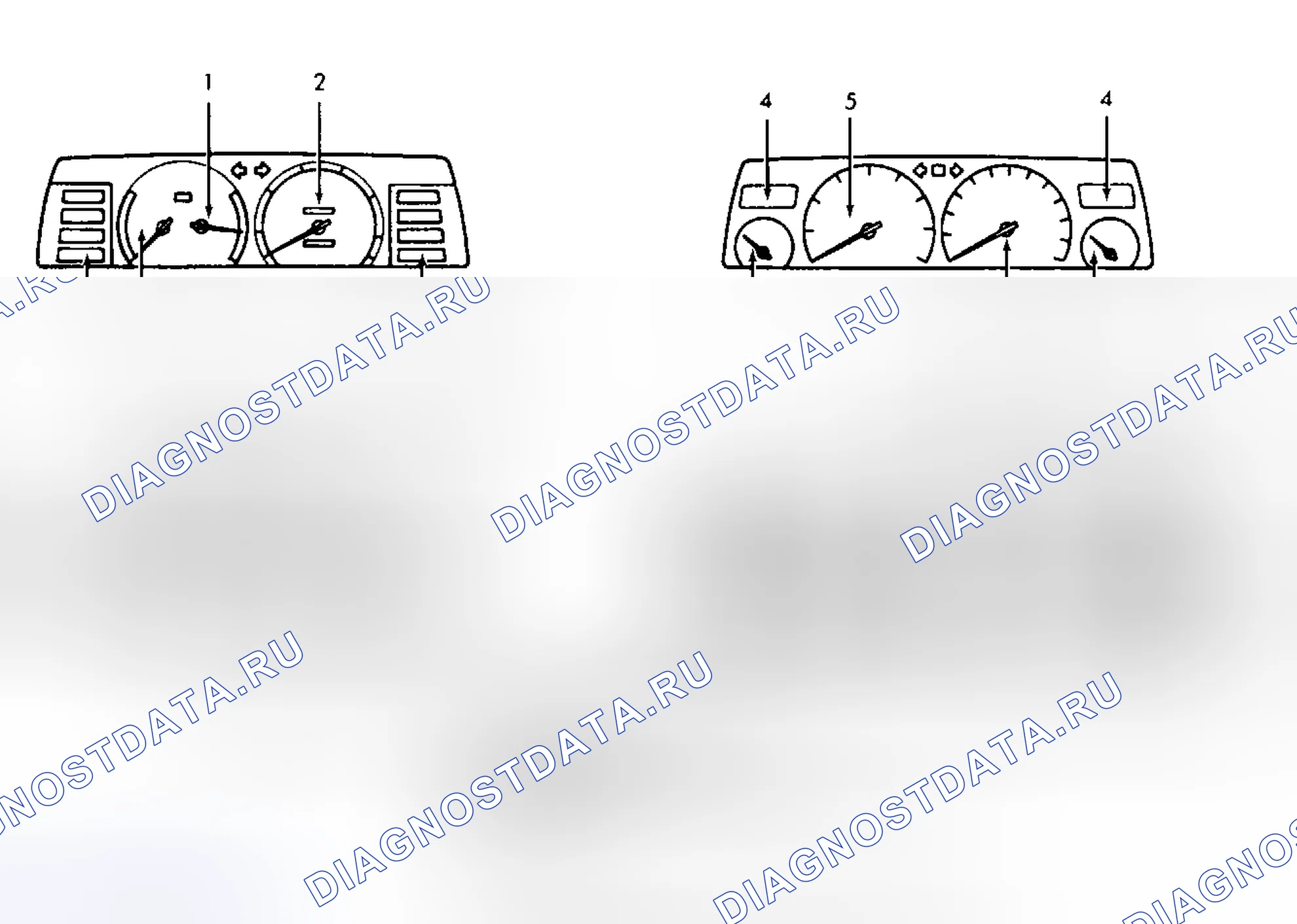 Рис. 1: СЕРВИСНЫЙ ИНДИКАТОР И ПРЕДУПРЕЖДАЮЩИЕ ОГНИ. Toyota Camry V10